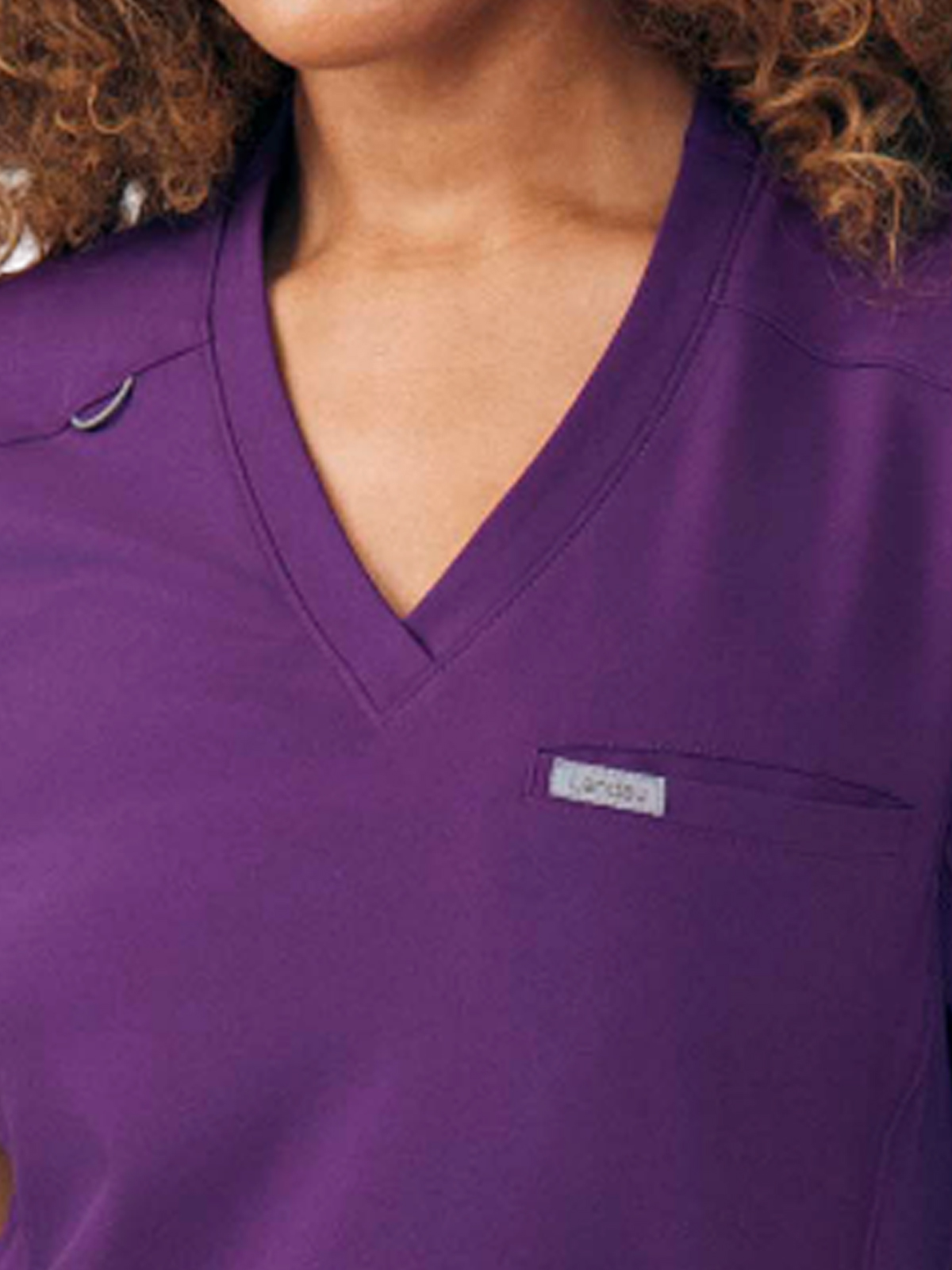 Landau - Forward - Women's Two-Pocket Shirttail Hemline V-Neck Top 25