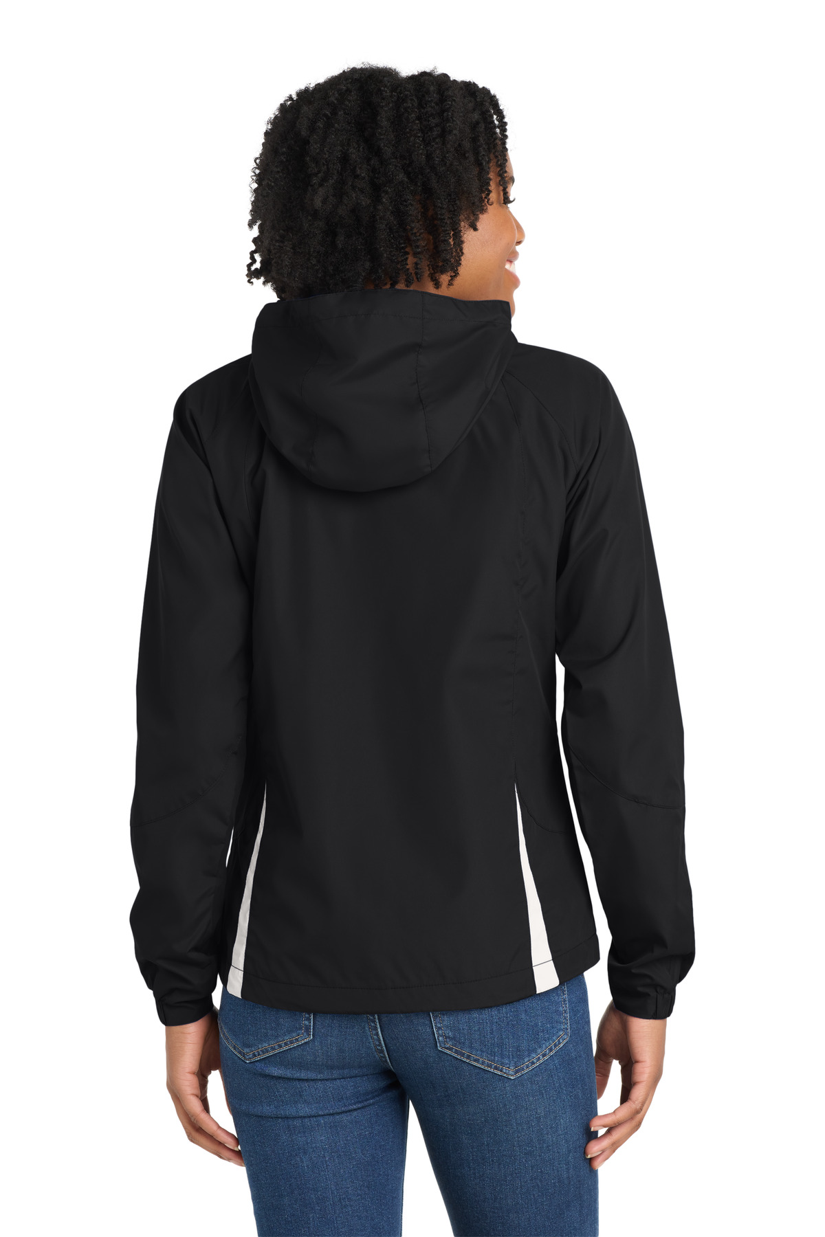 Sport-Tek Women's Colorblock Hooded Raglan Jacket. LST76 31