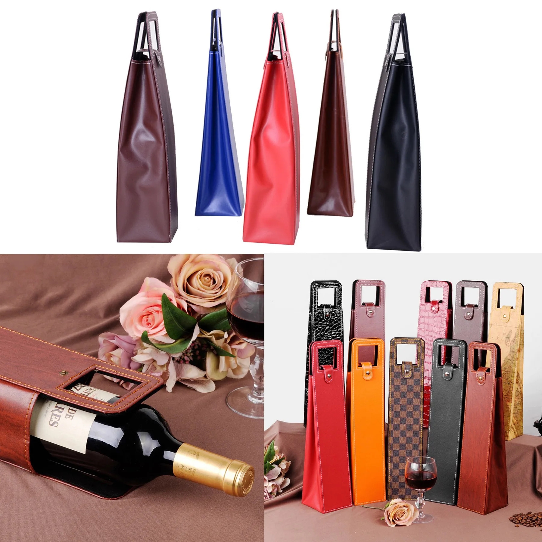 Pu Leather Wine Bags 3