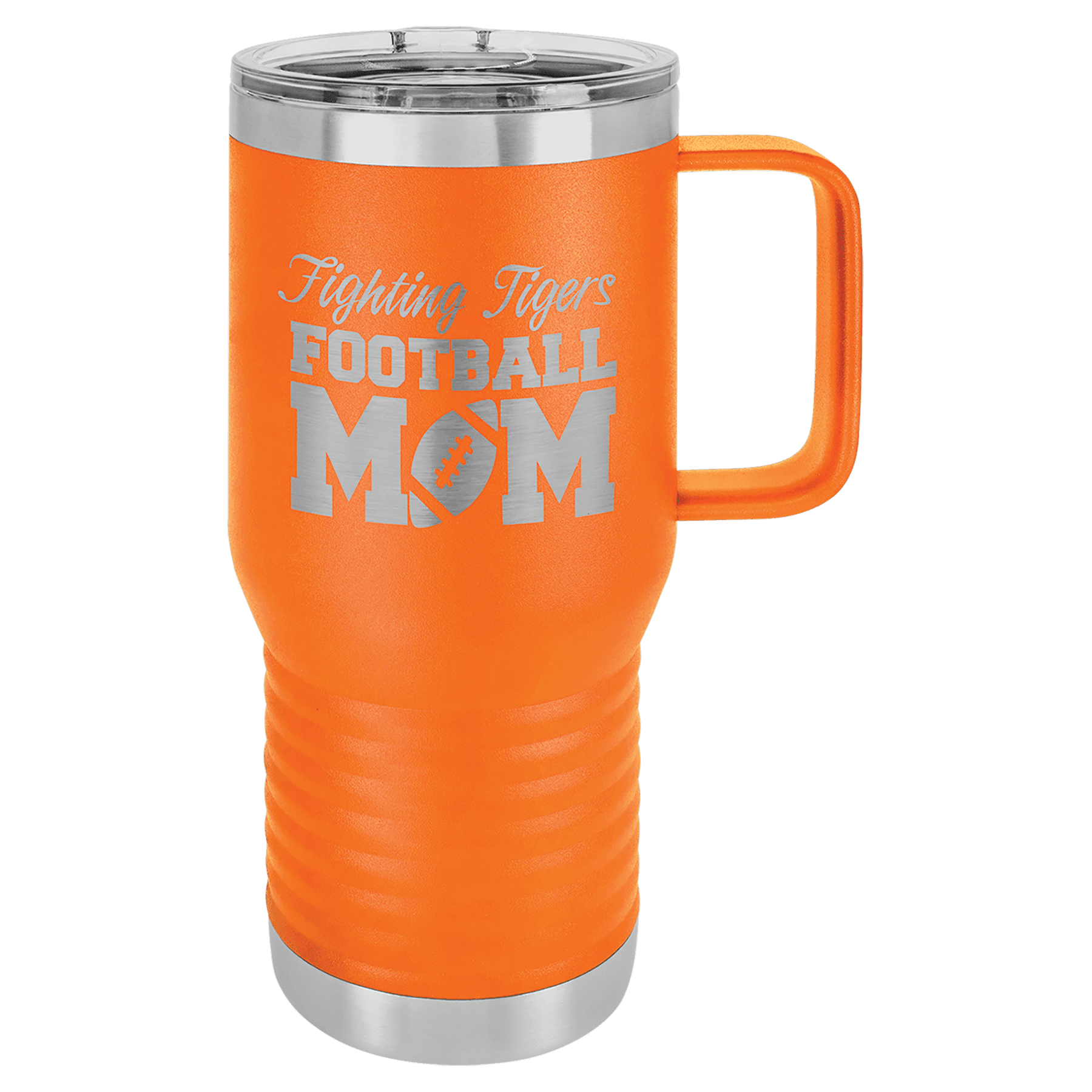 Polar Camel 20 oz. Orange Vacuum Insulated Travel Mug with Slider Lid 2