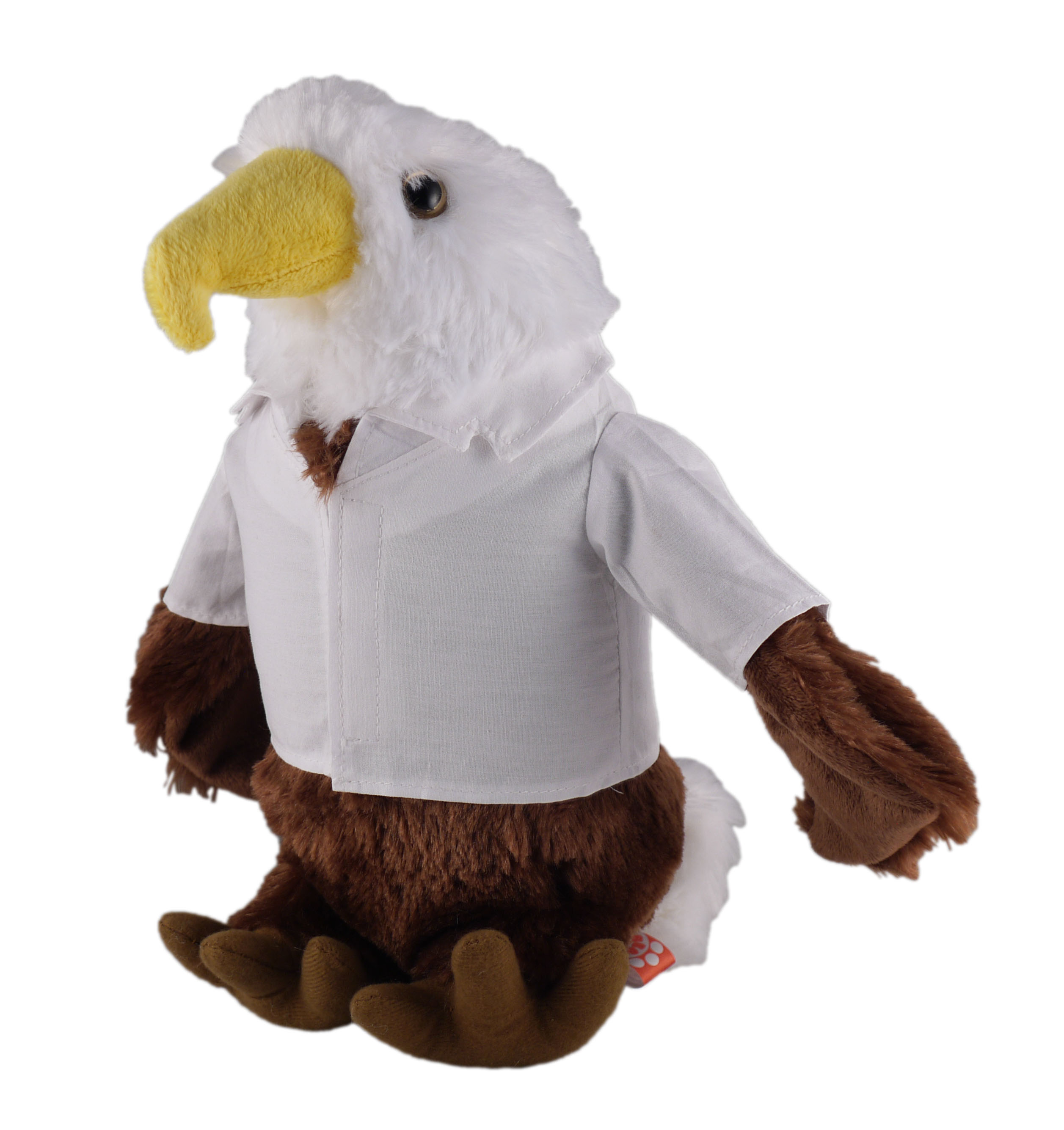 Soft Plush Stuffed Eagle in doctor's jacket.