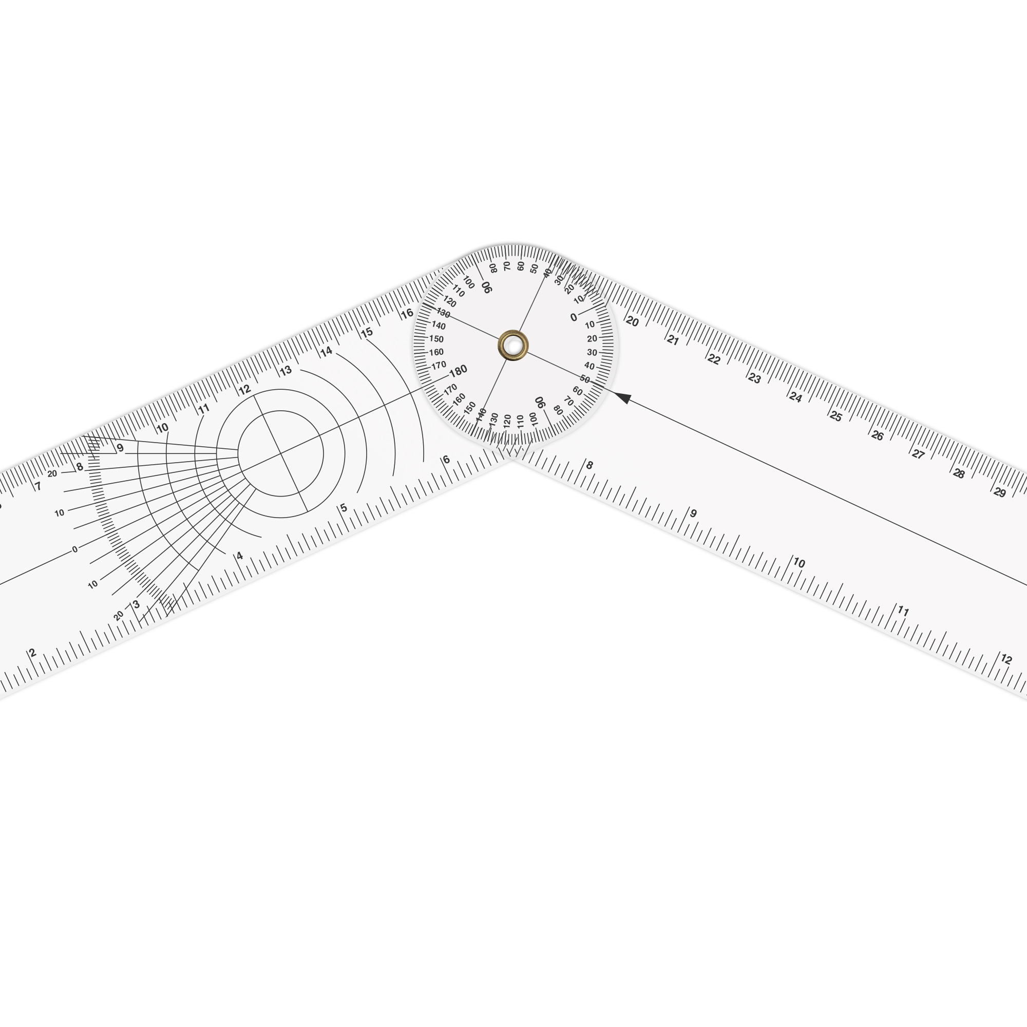 .040 Clear Plastic Stock Shape Goniometer (1.75"x14.25") 3