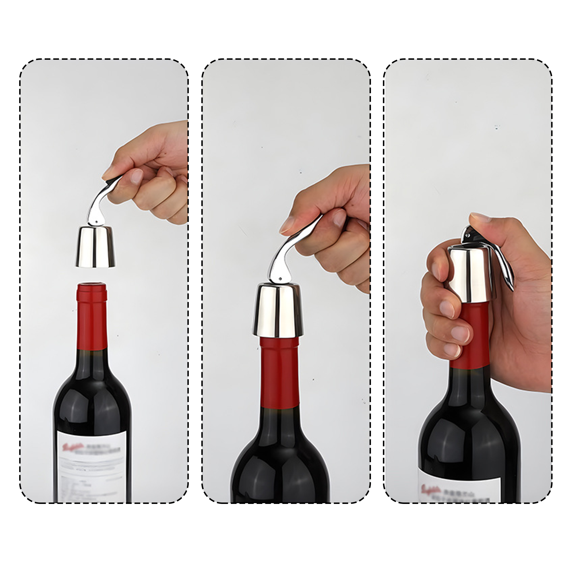 Reusable Stainless Steel Wine Bottle Stopper 4