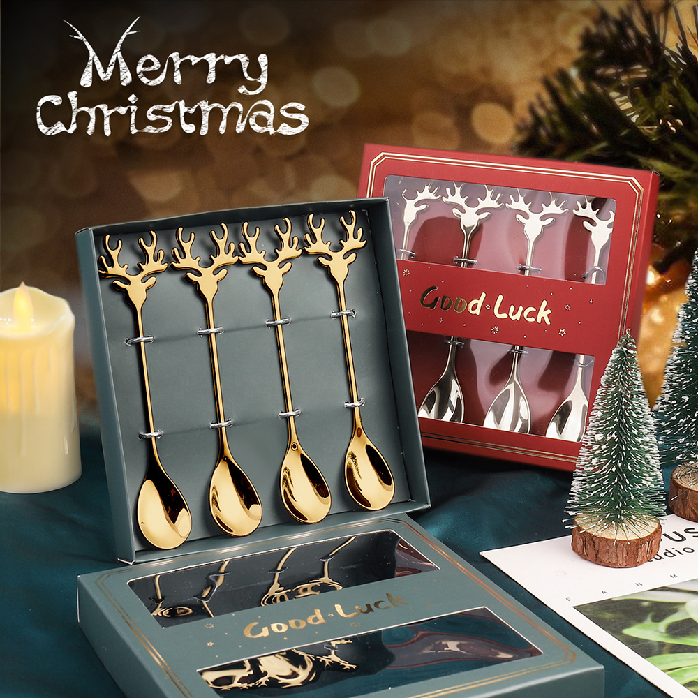 Christmas Stainless Steel Spoon Set 2
