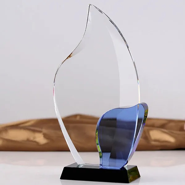 Flame Shaped Crystal Award Trophy 2