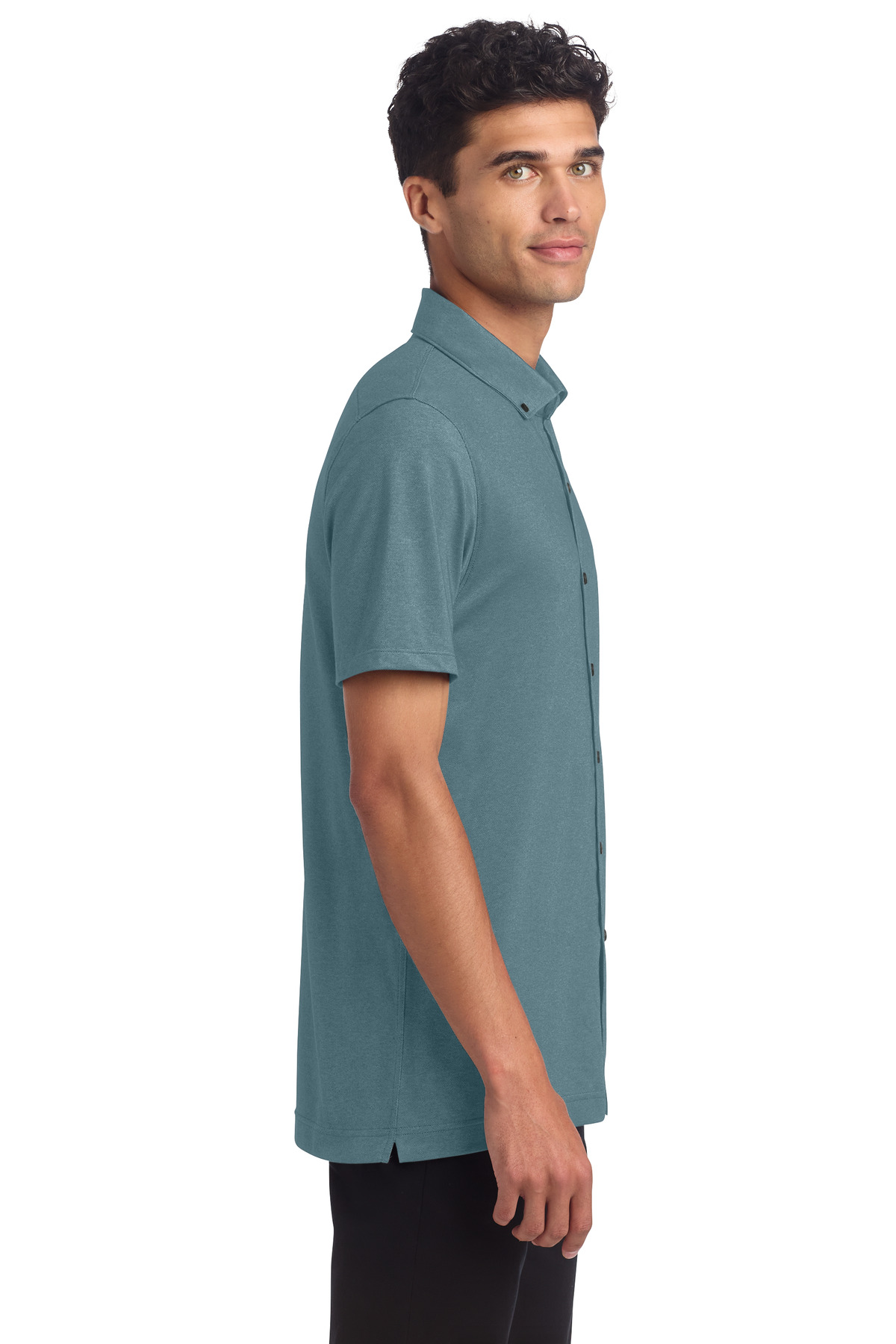 Mercer+Mettle Stretch Pique Full-Button Polo MM1006 5