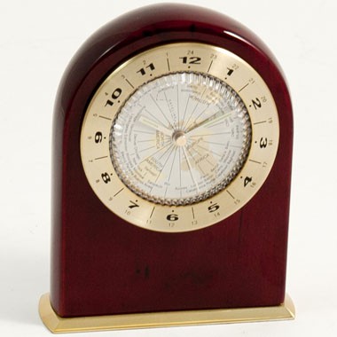 Macro Island World Dial Face, Rosewood Clock 2