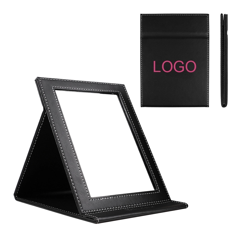 Foldable Square PU Leather Cosmetic Mirror 3