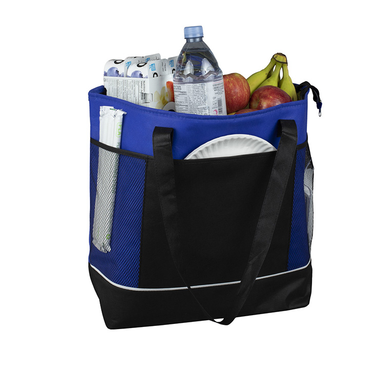 22"W x 16"H x 7 ½"Gusset - "FROST LINE" Super-Sized Insulated Zipper Cooler Tote 17