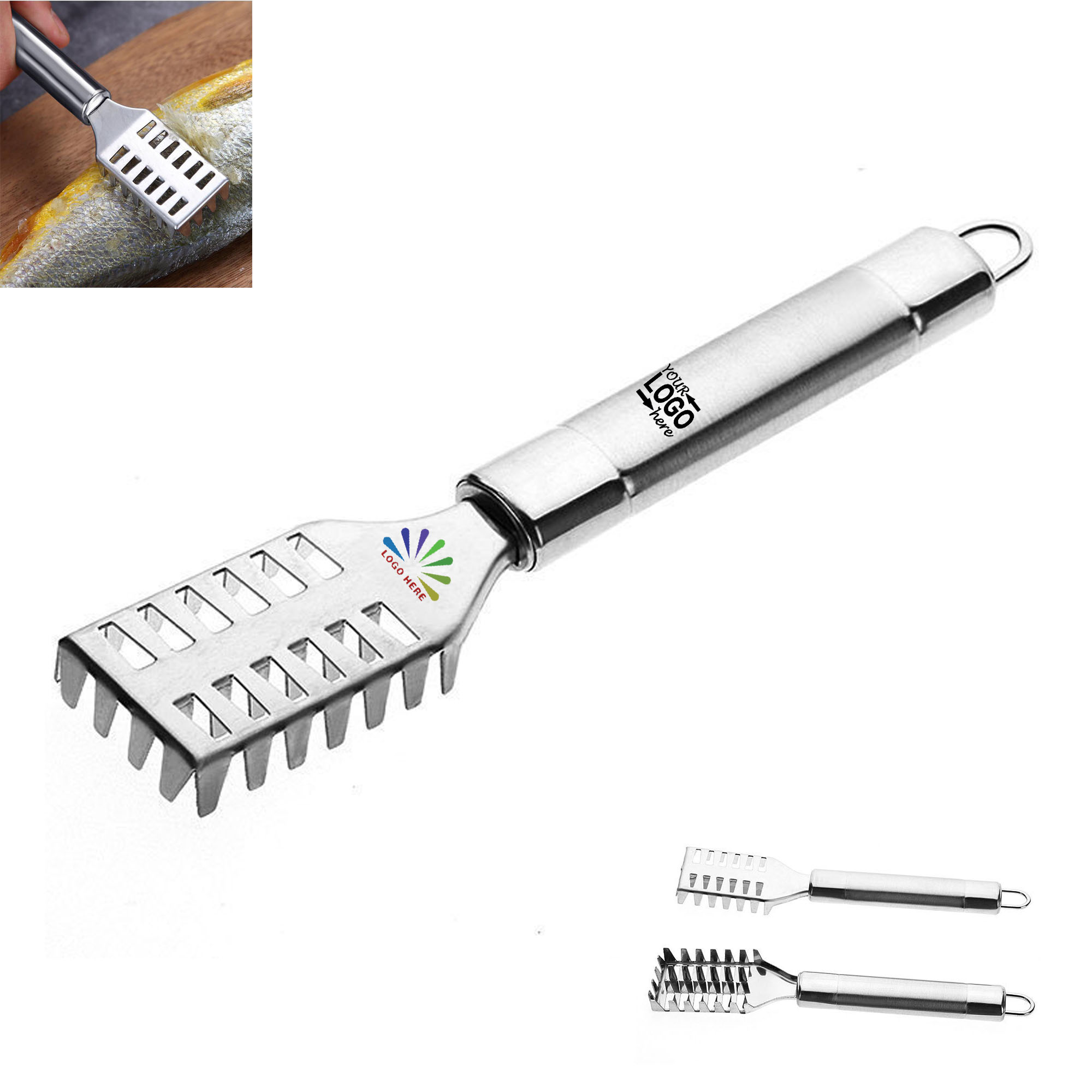 Full-Color Portable Fish Scaler Remover Brushes 4