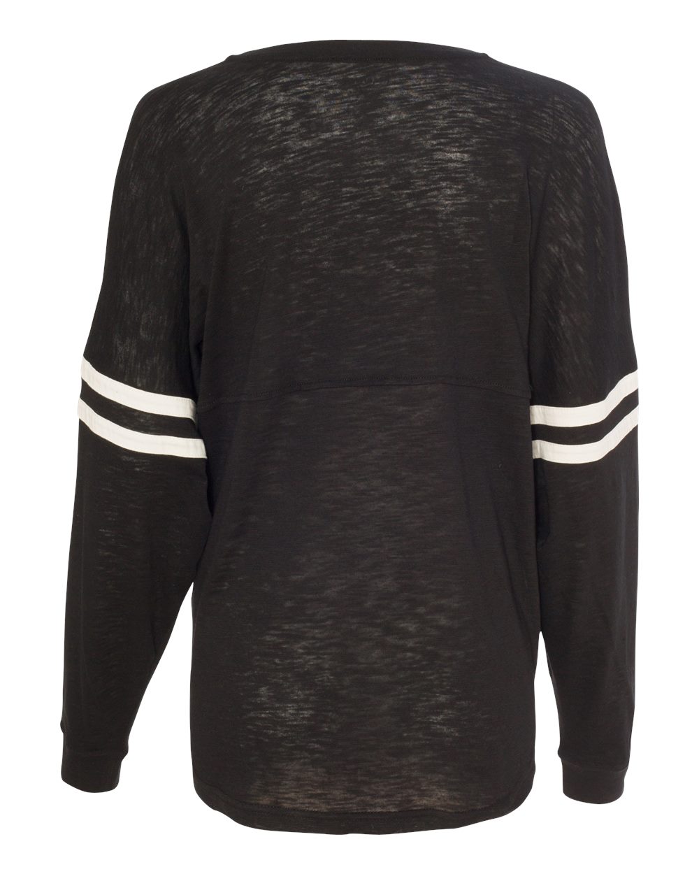 Women’s Slub Jersey Varsitee V-Neck Long Sleeve T-Shirt