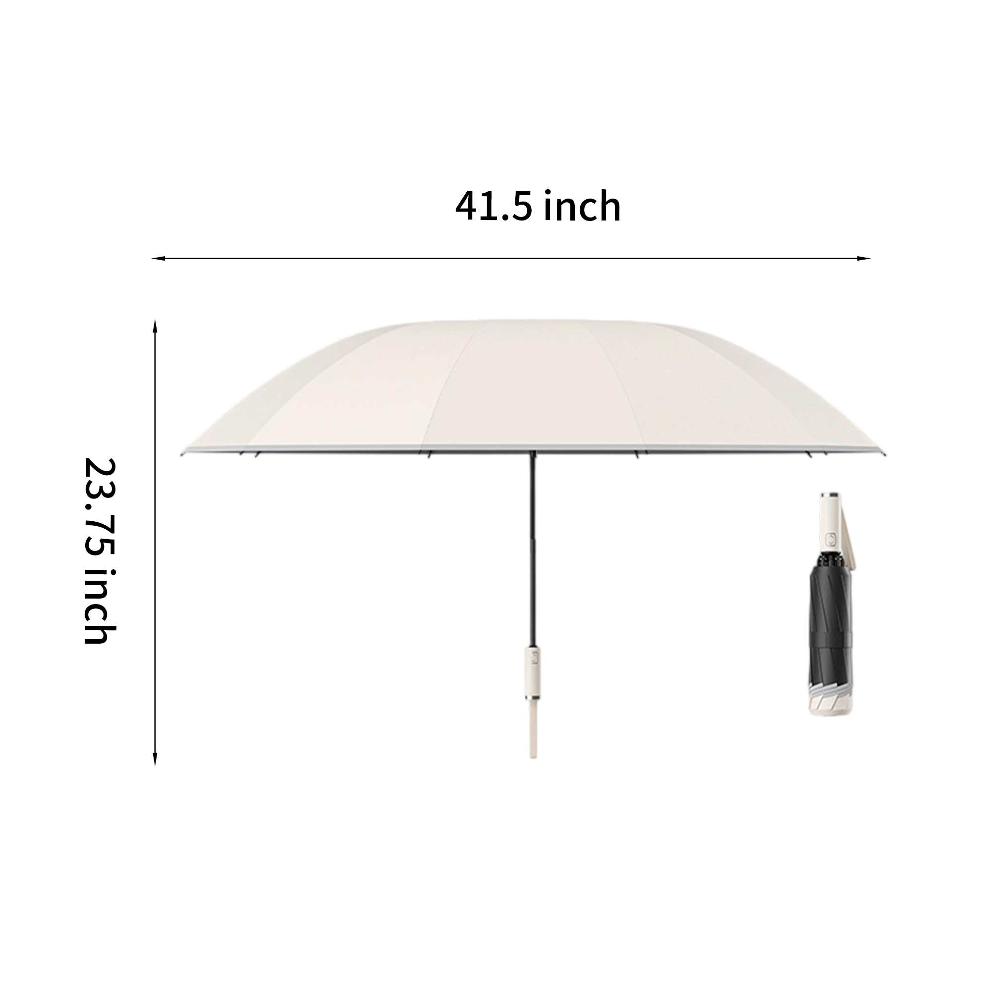 Inverted Automatic Umbrella 12 Rib 41.5" Canopy 8