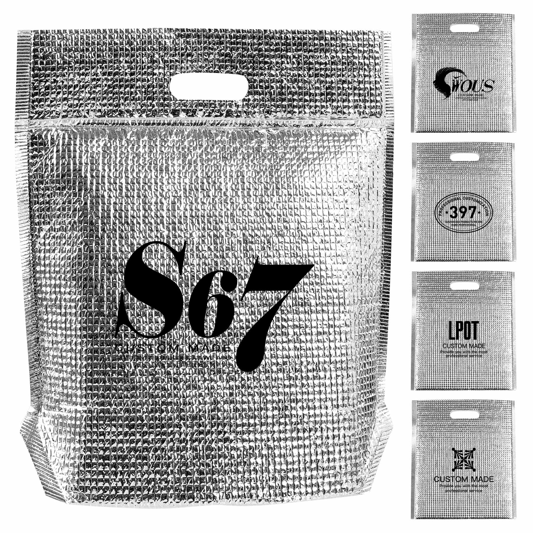 Insulated Easy Zip Lock Resealable Aluminum Sandwich Lunch Bag 2