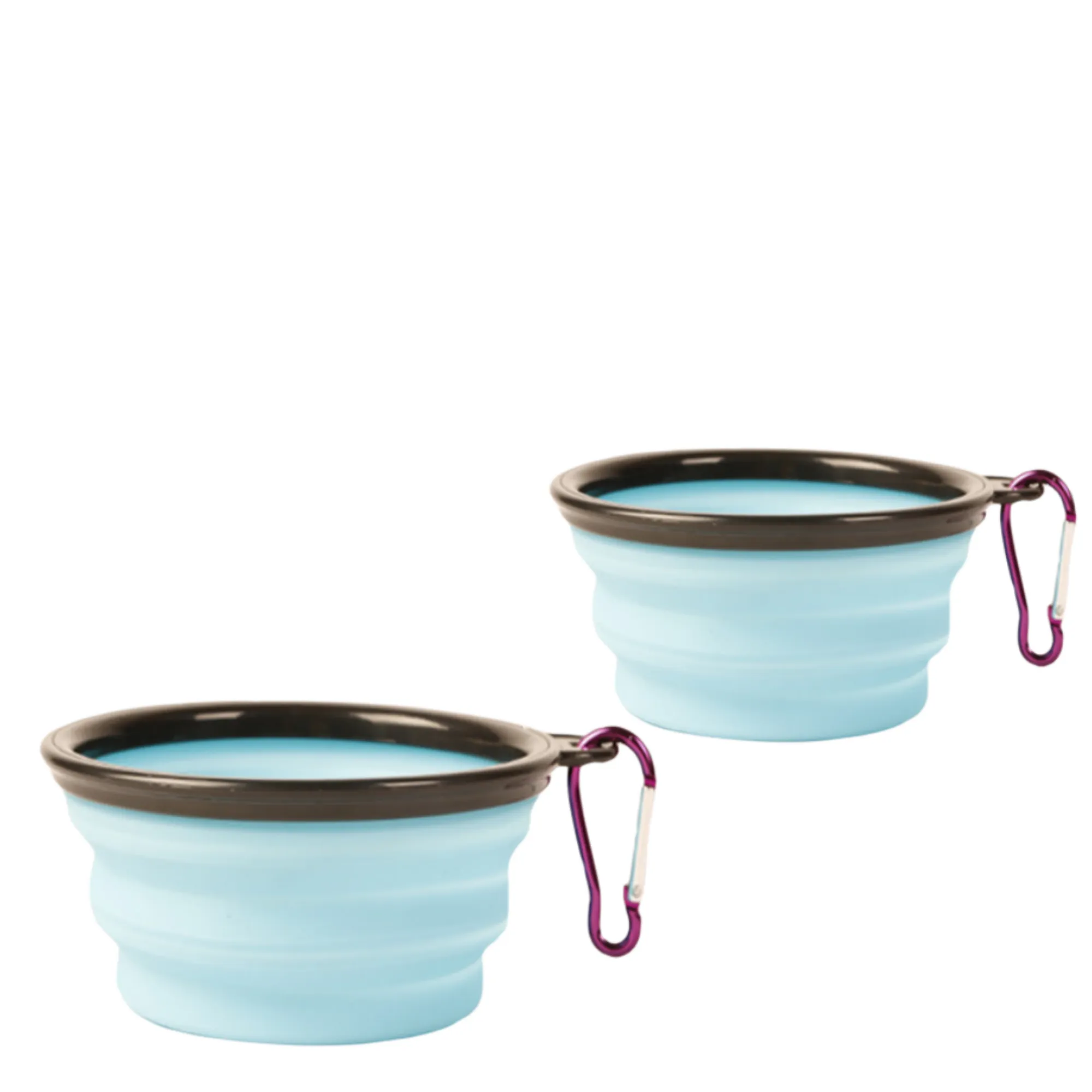 Silicone Collapsible Pet Bowl With Carabiner 2