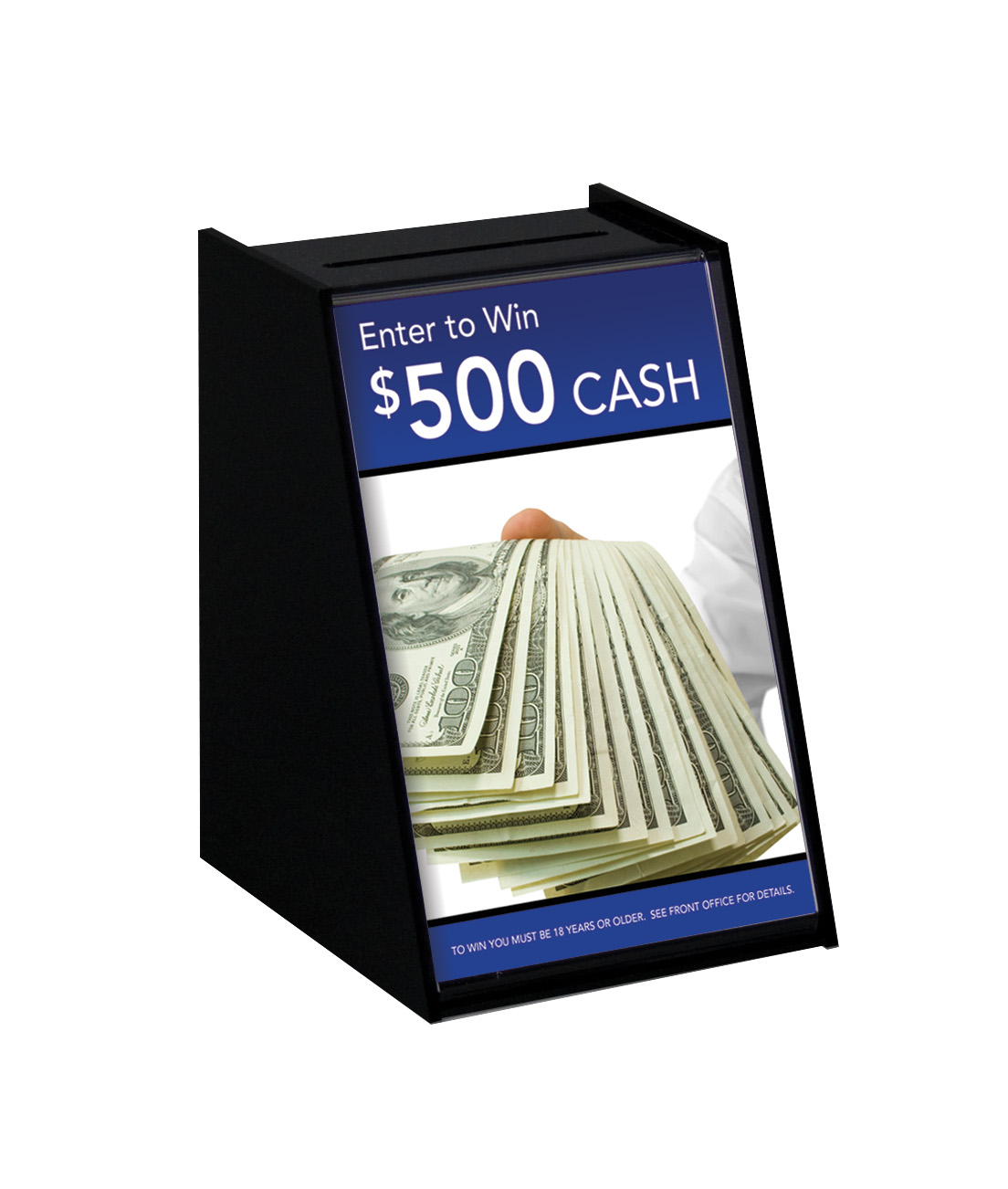 Mini Registration Box Black Body w/5 5"w x 8 5"h sign area