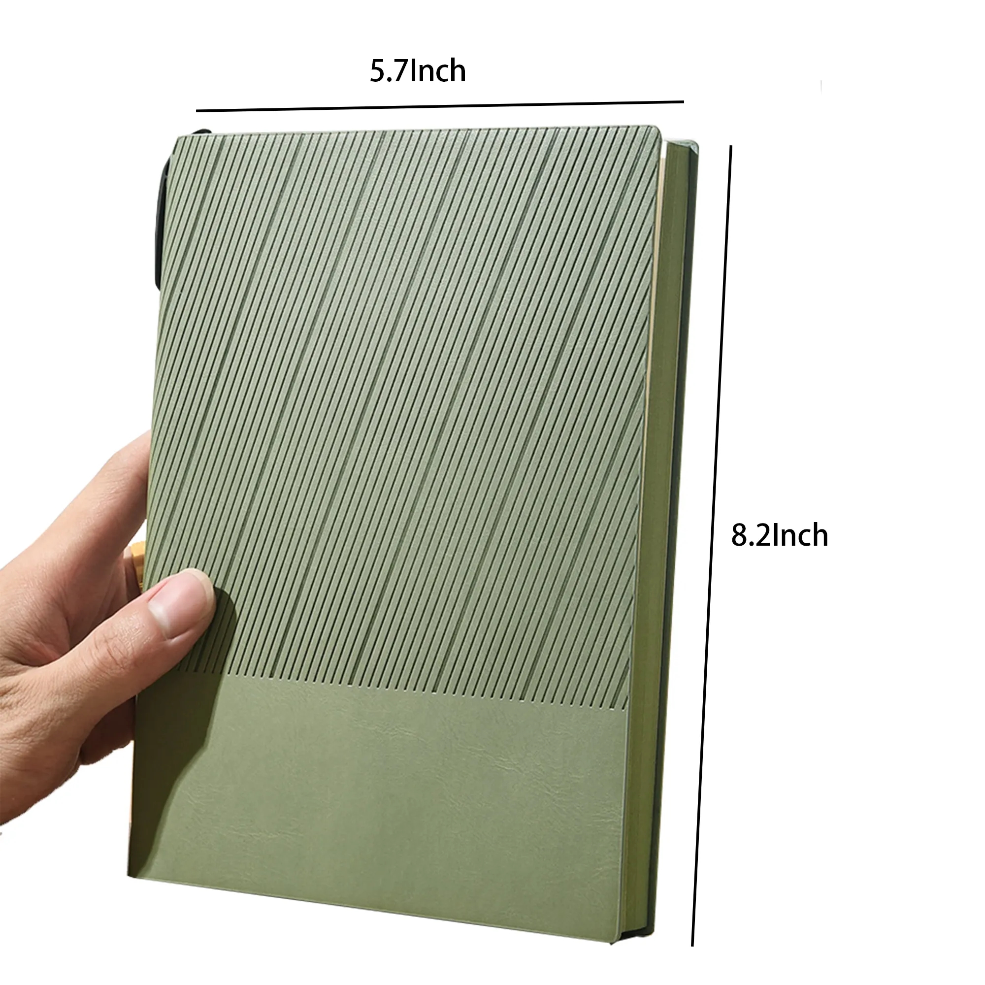 Pen-In-Pocket Leather Brushed Notebook 4