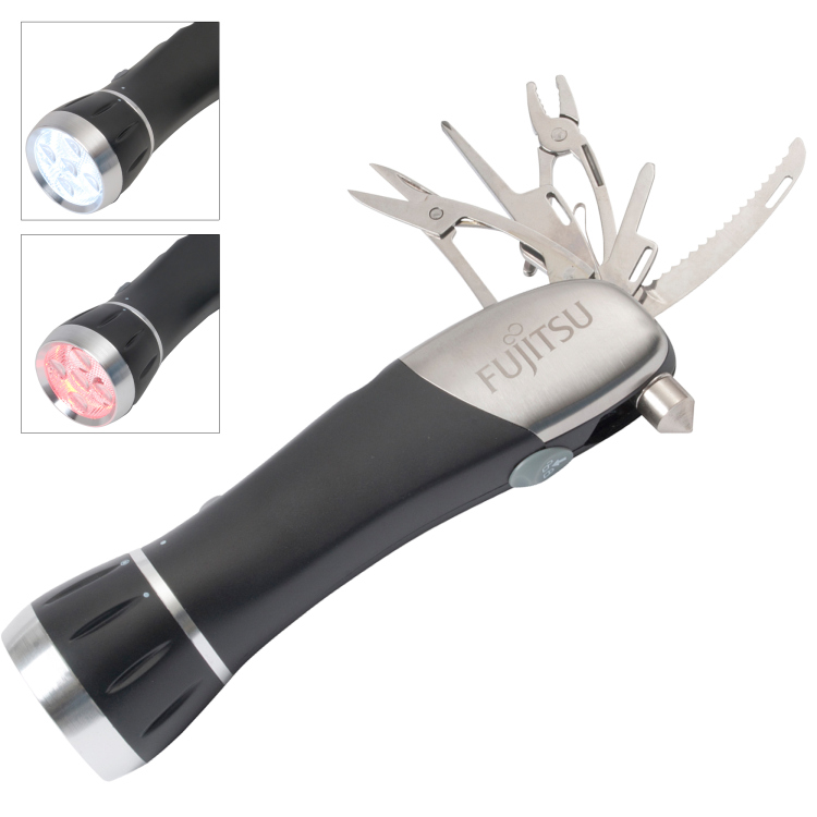 4 LED Flashlight Multi-Tool w/ Safety Hammer 2
