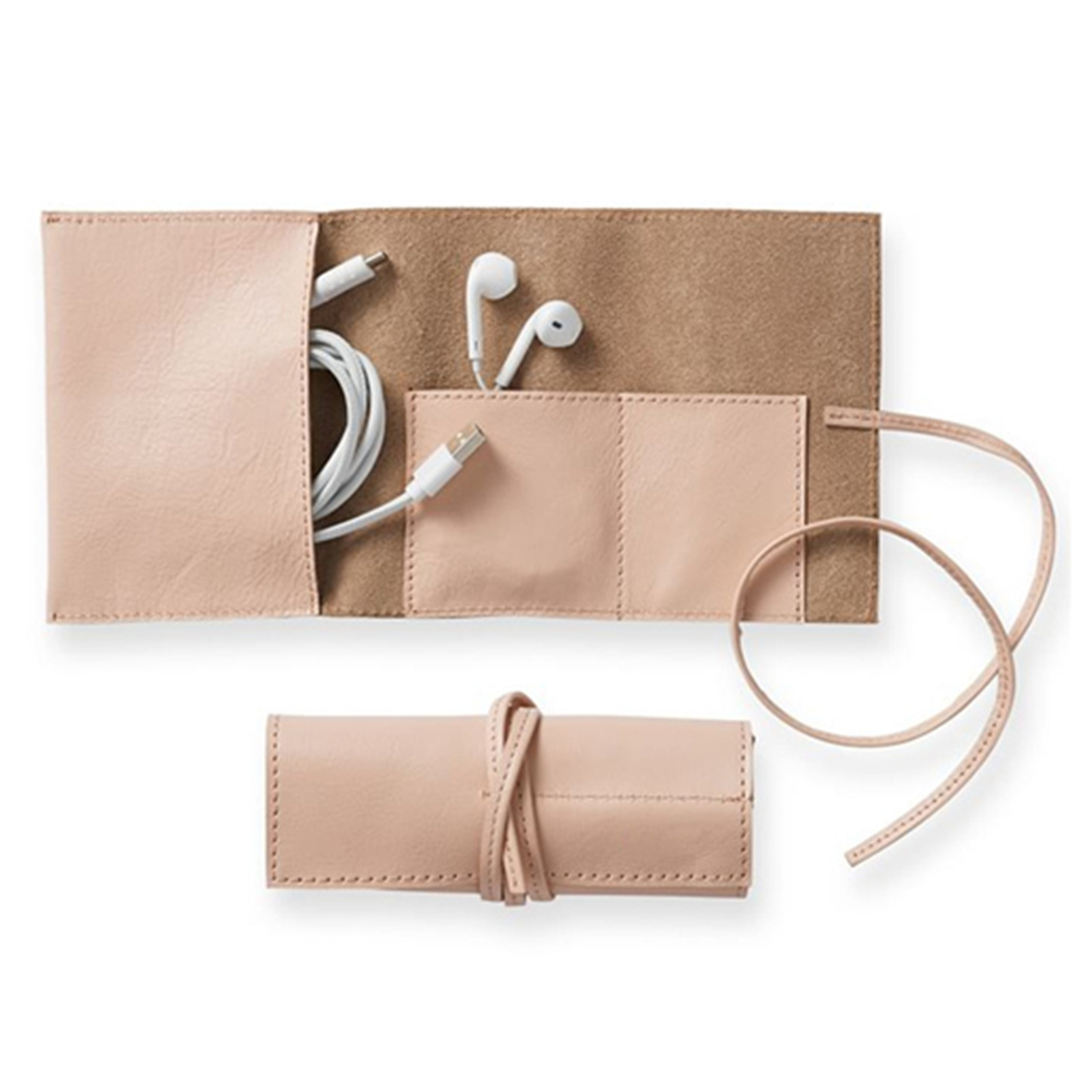 PU Leather Organizer Cable Roll Bag 7