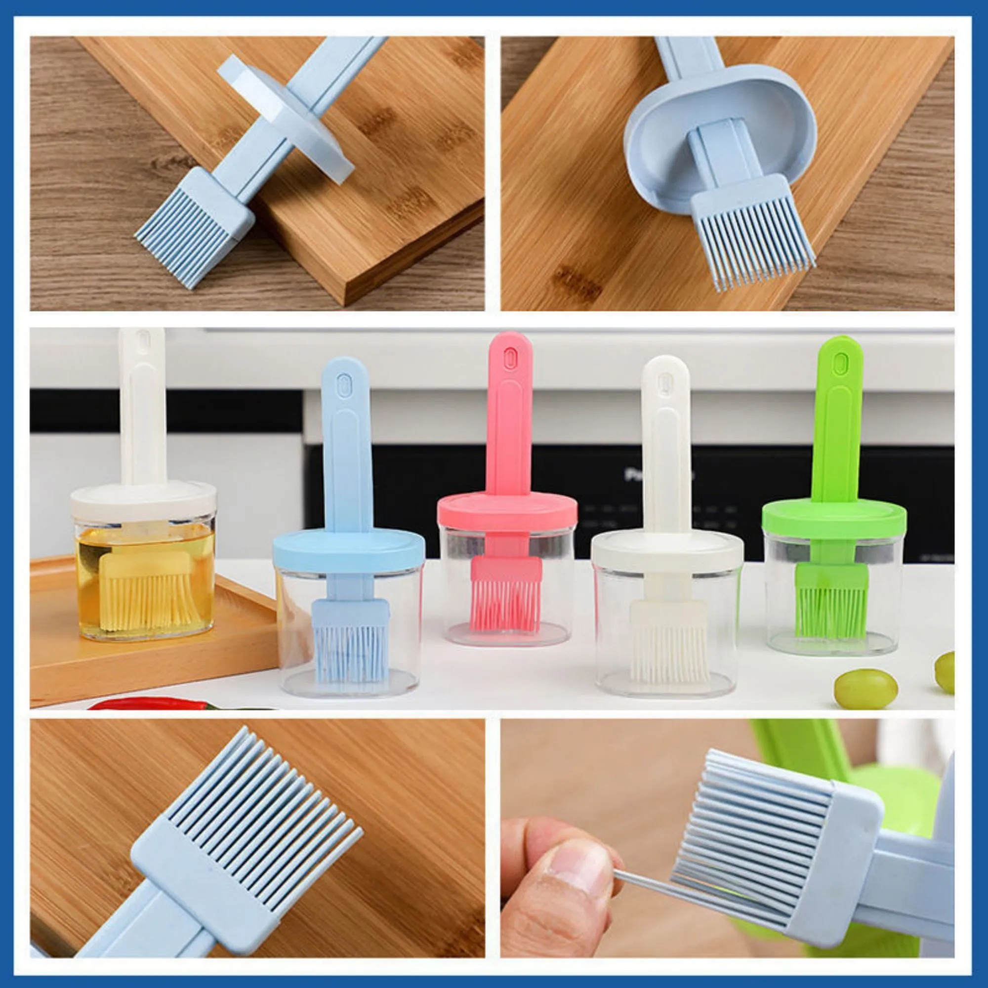 Silicone BBQ brush with An Integrated Oil Bottle 1