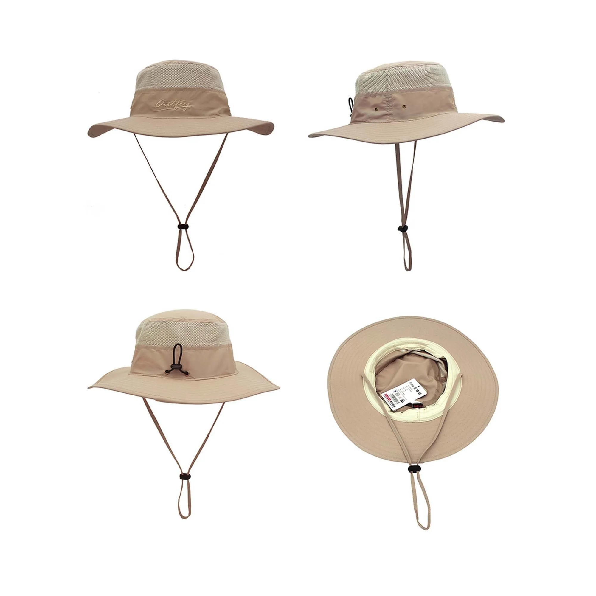 Wide Brim Bucket Hat With Strap 15