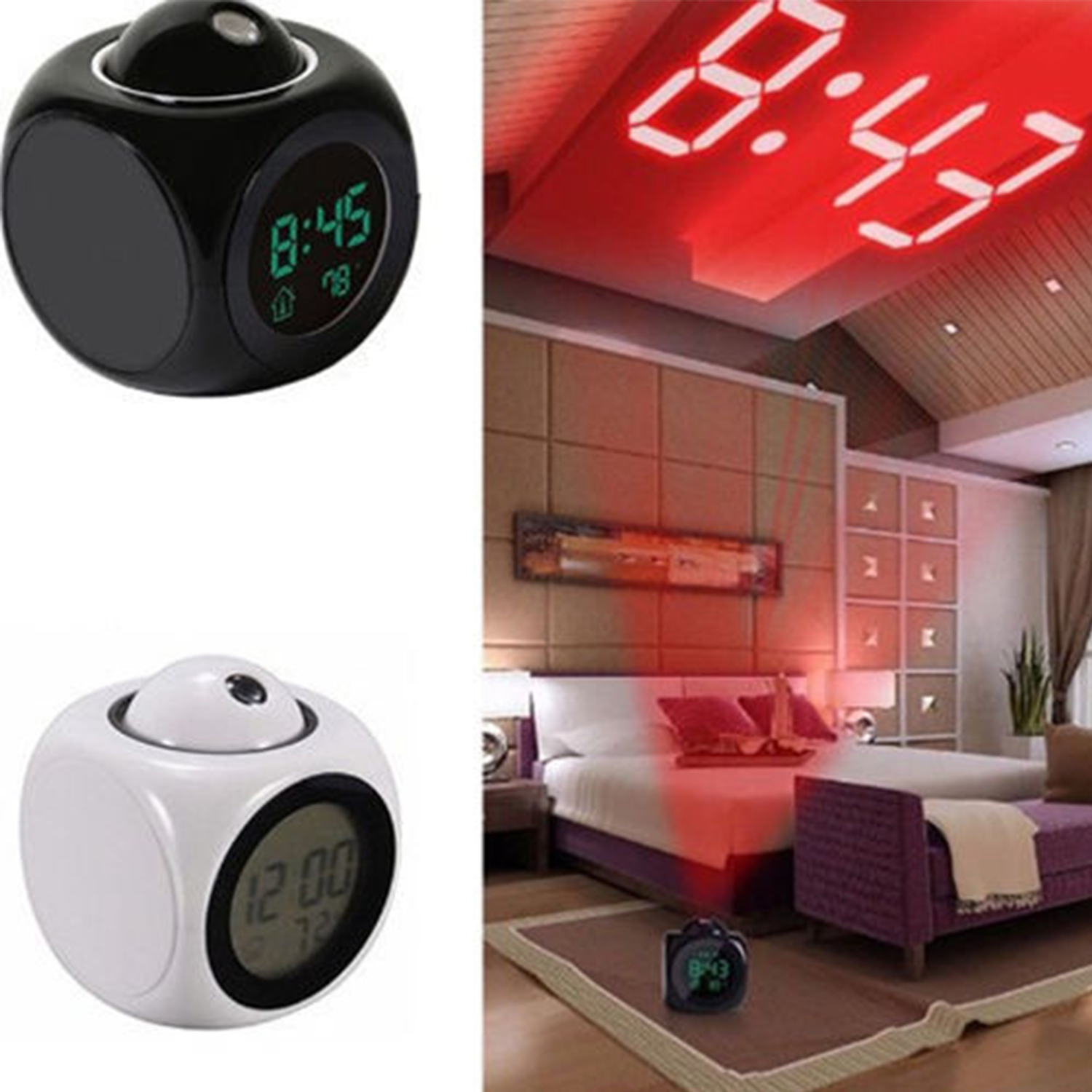 Usb LCD Multifunction Alarm Clock 4