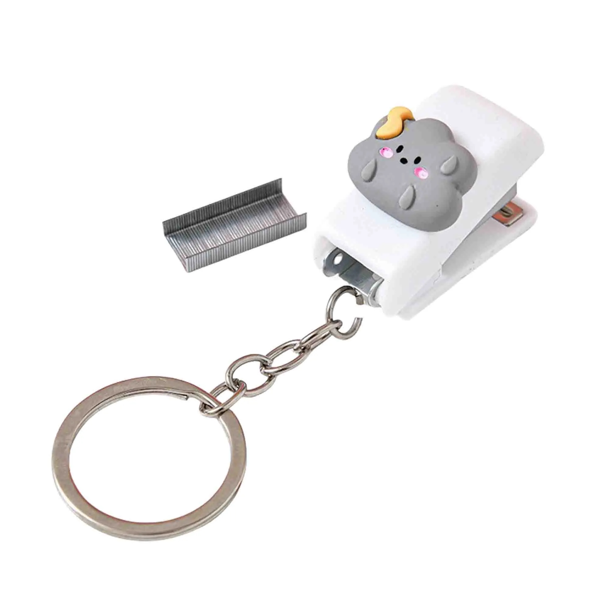 Portable Cartoon Mini Stapler With Keychain 2
