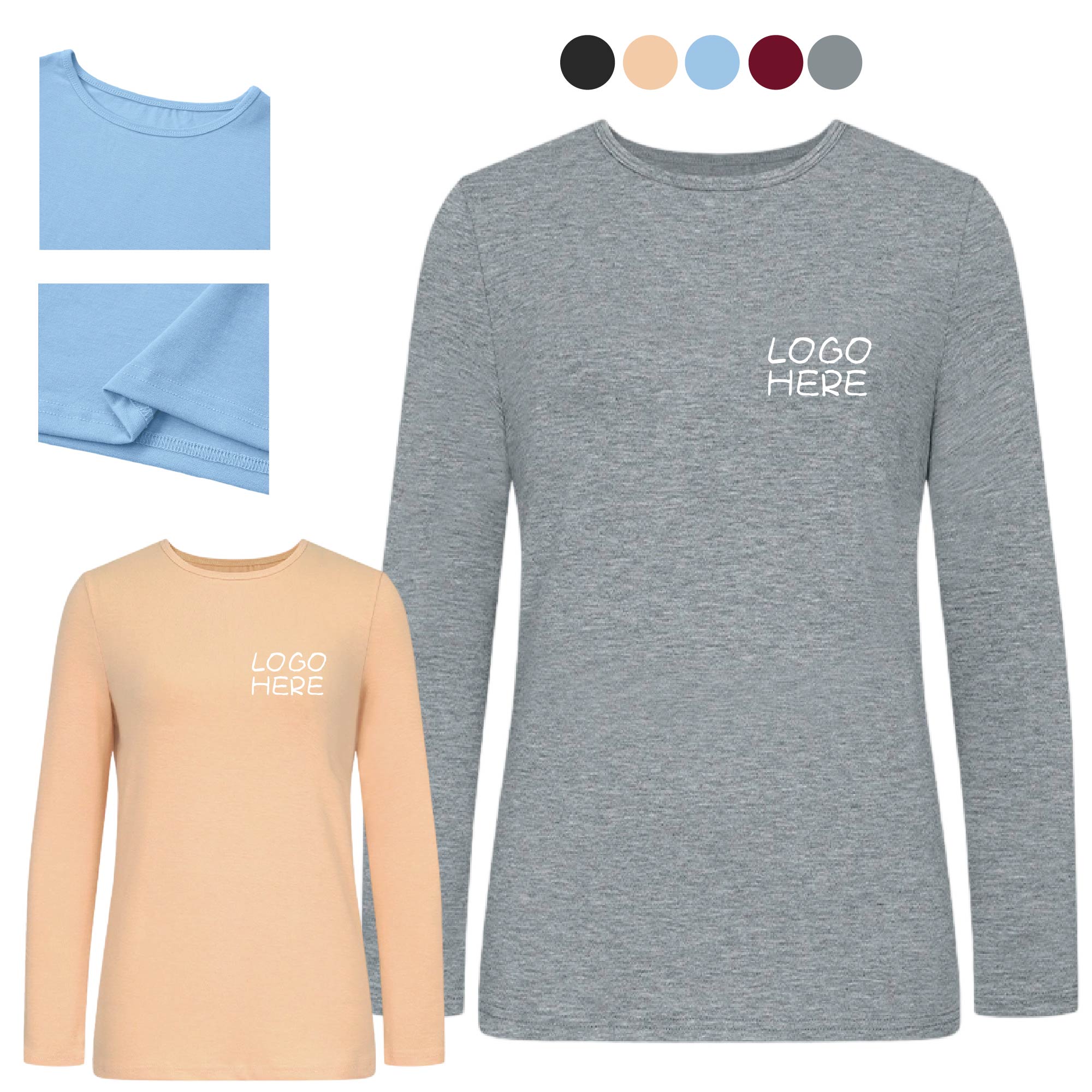 Crew Neck Basic Tee 1