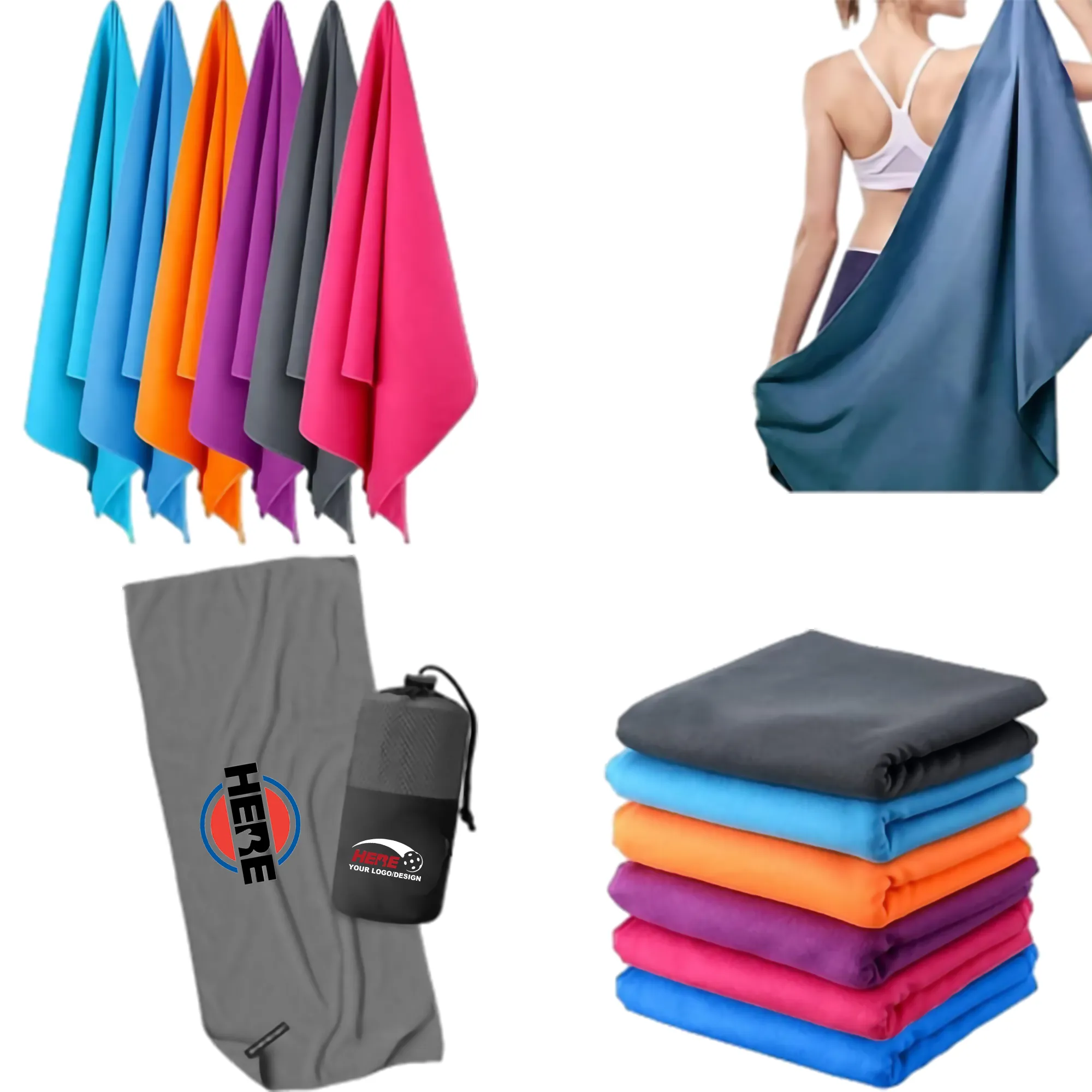 Camping Quick Dry Super Absorbent Microfiber Sports Towel 2