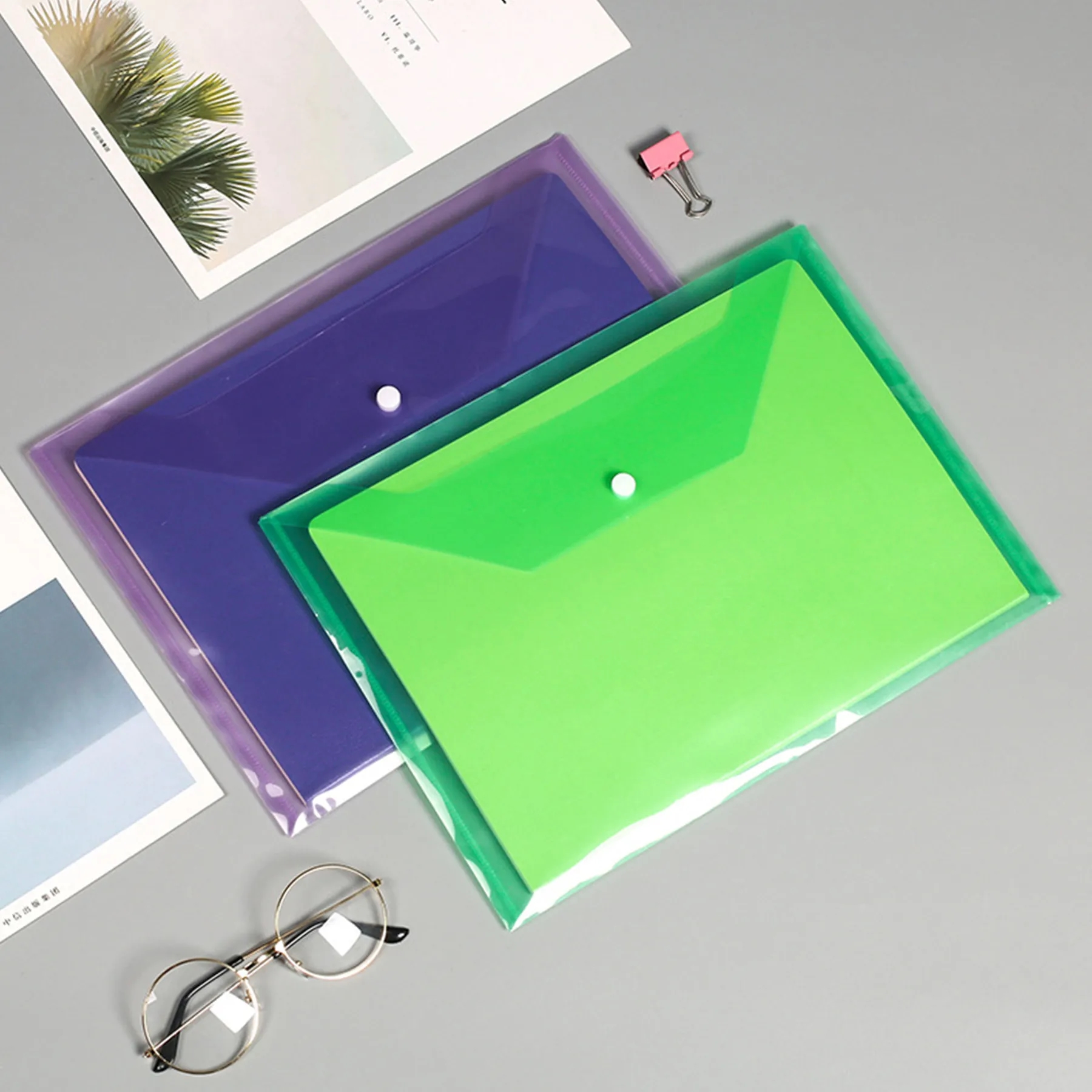 A4 Plastic Envelope Document Folder 6