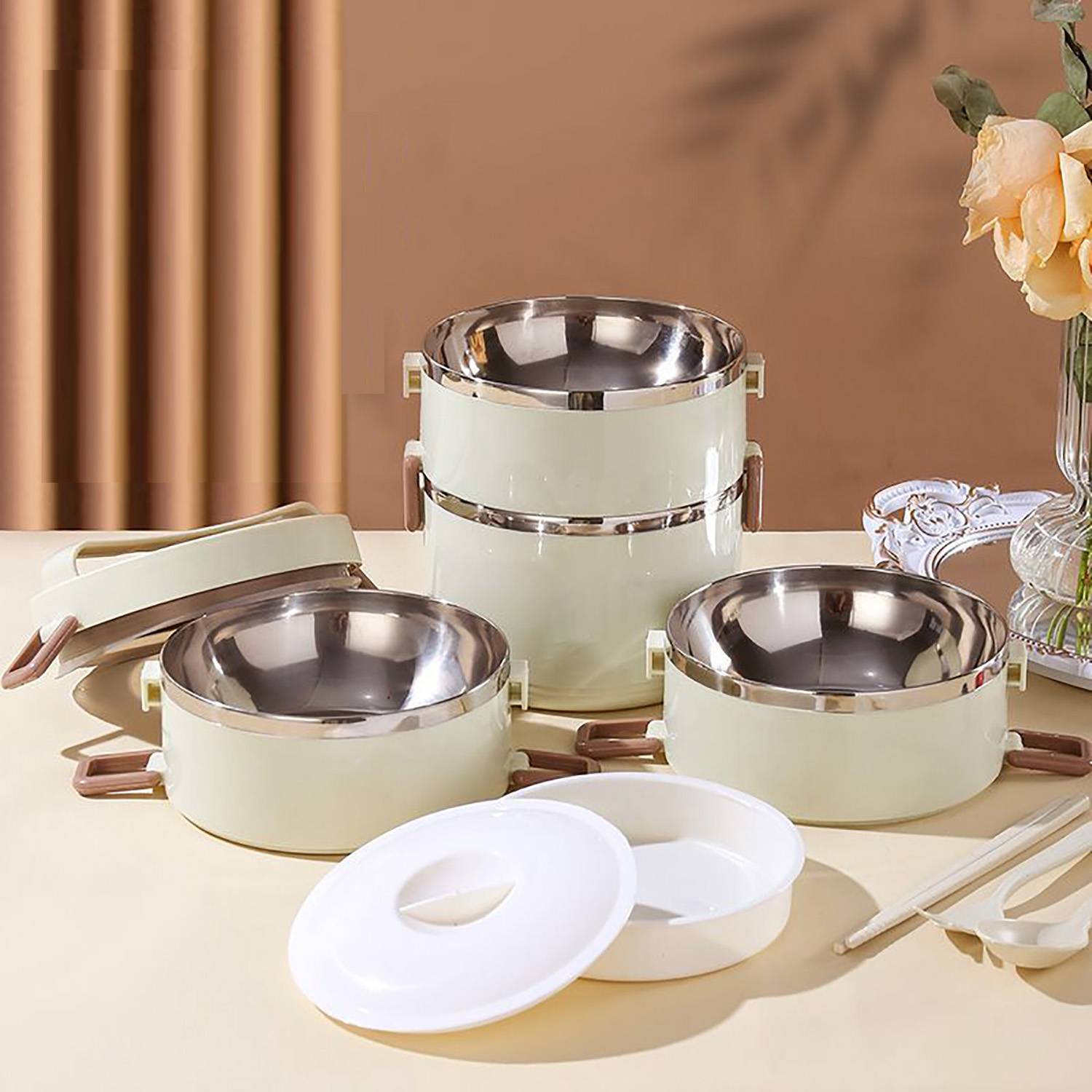 Stainless Steel Lunch Box w/ Insulated Bag 3