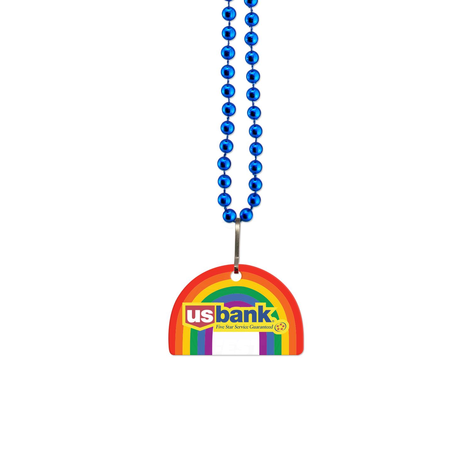USA Made 1/8" Rainbow Vinyl Medallion Beads 1