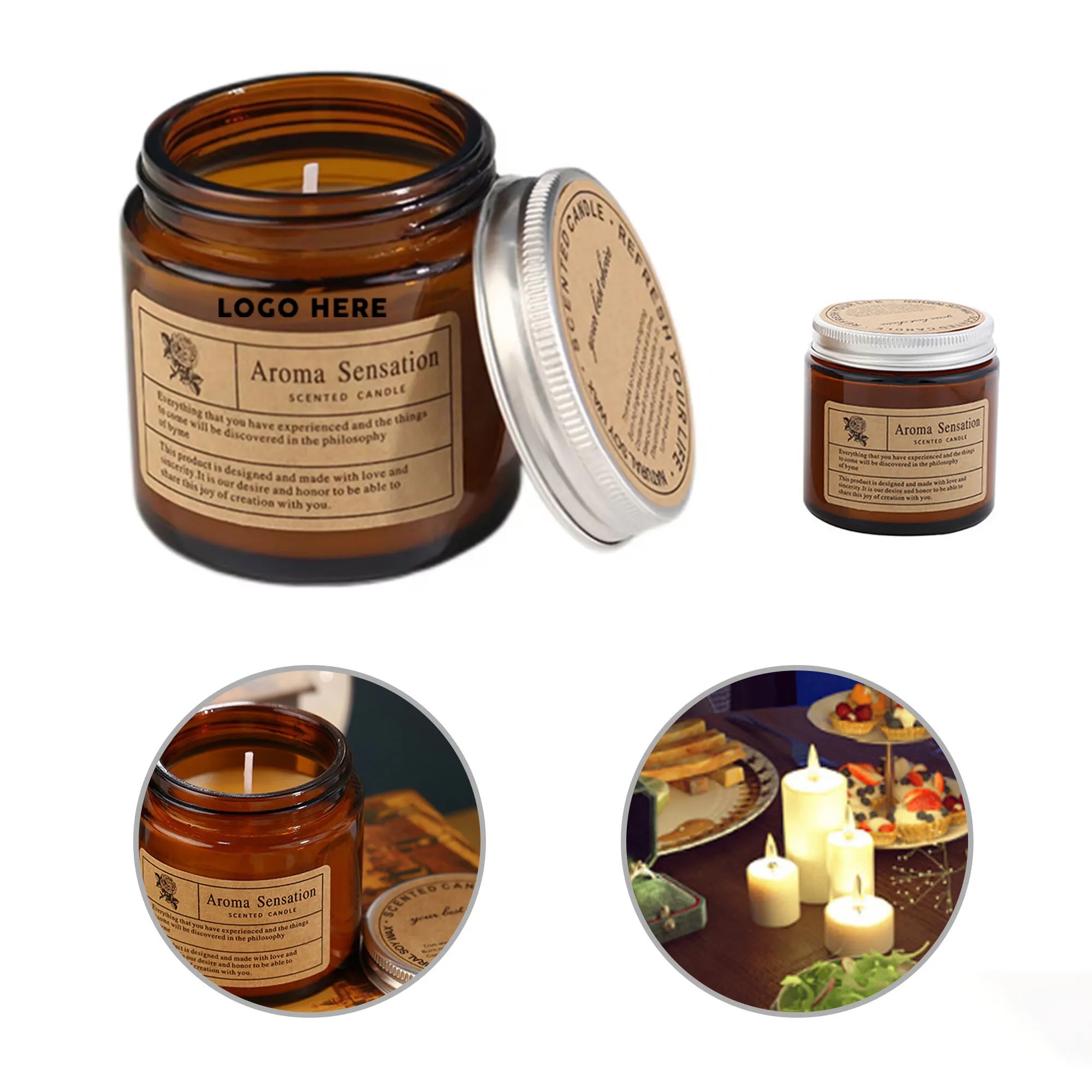 Aroma Delight Glass Candle 2