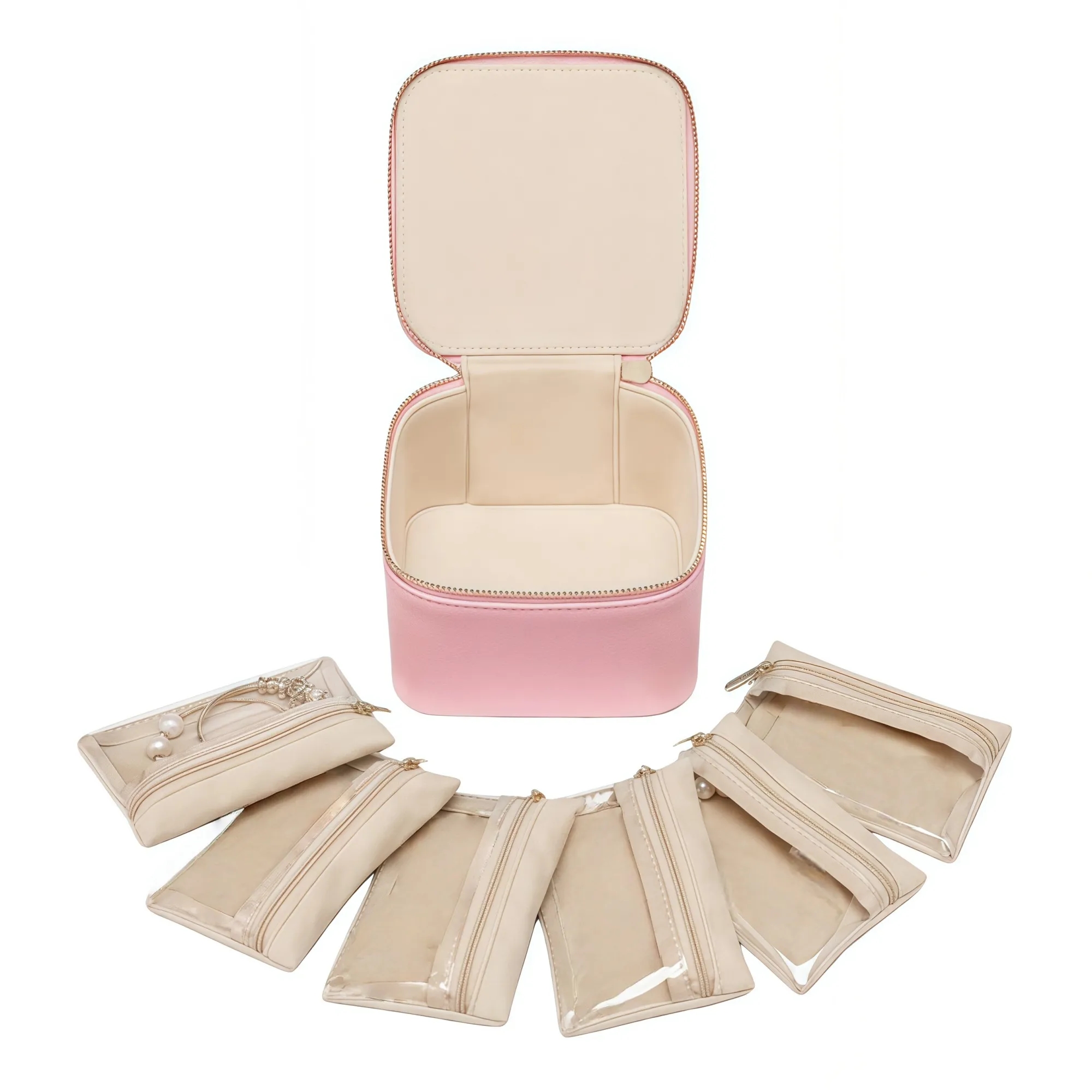 Womens Leather Jewelry Box Wedding Bridal 4