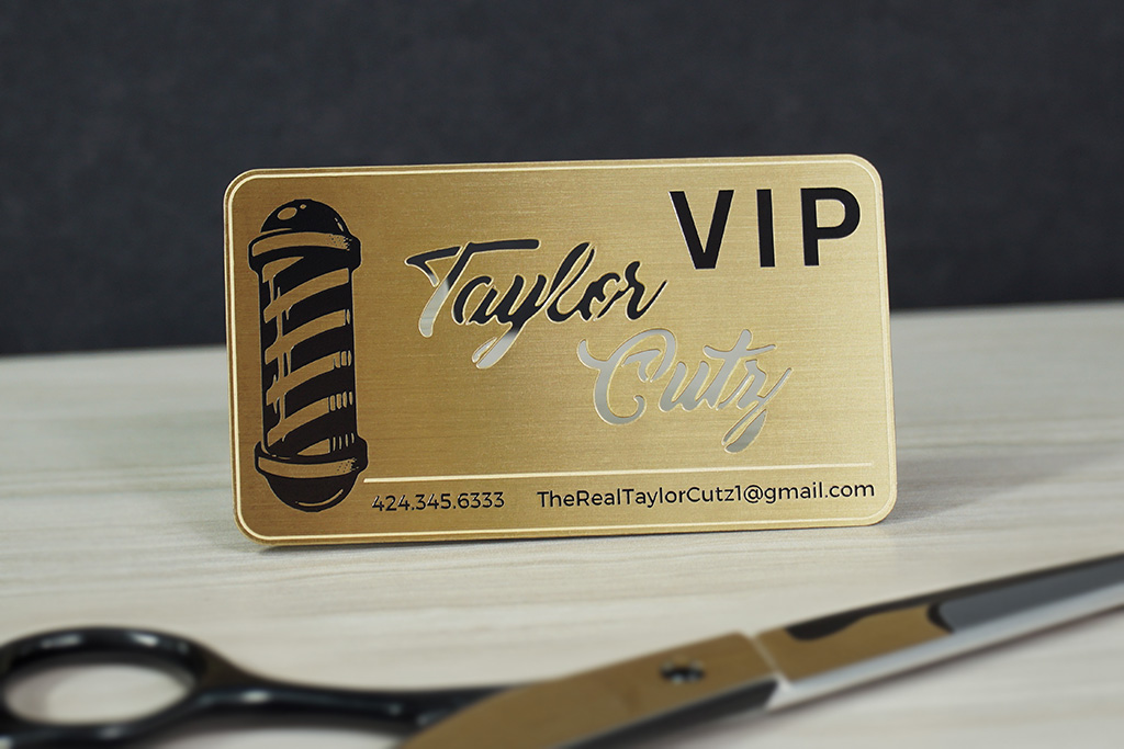 Brass Finish Business Cards 25
