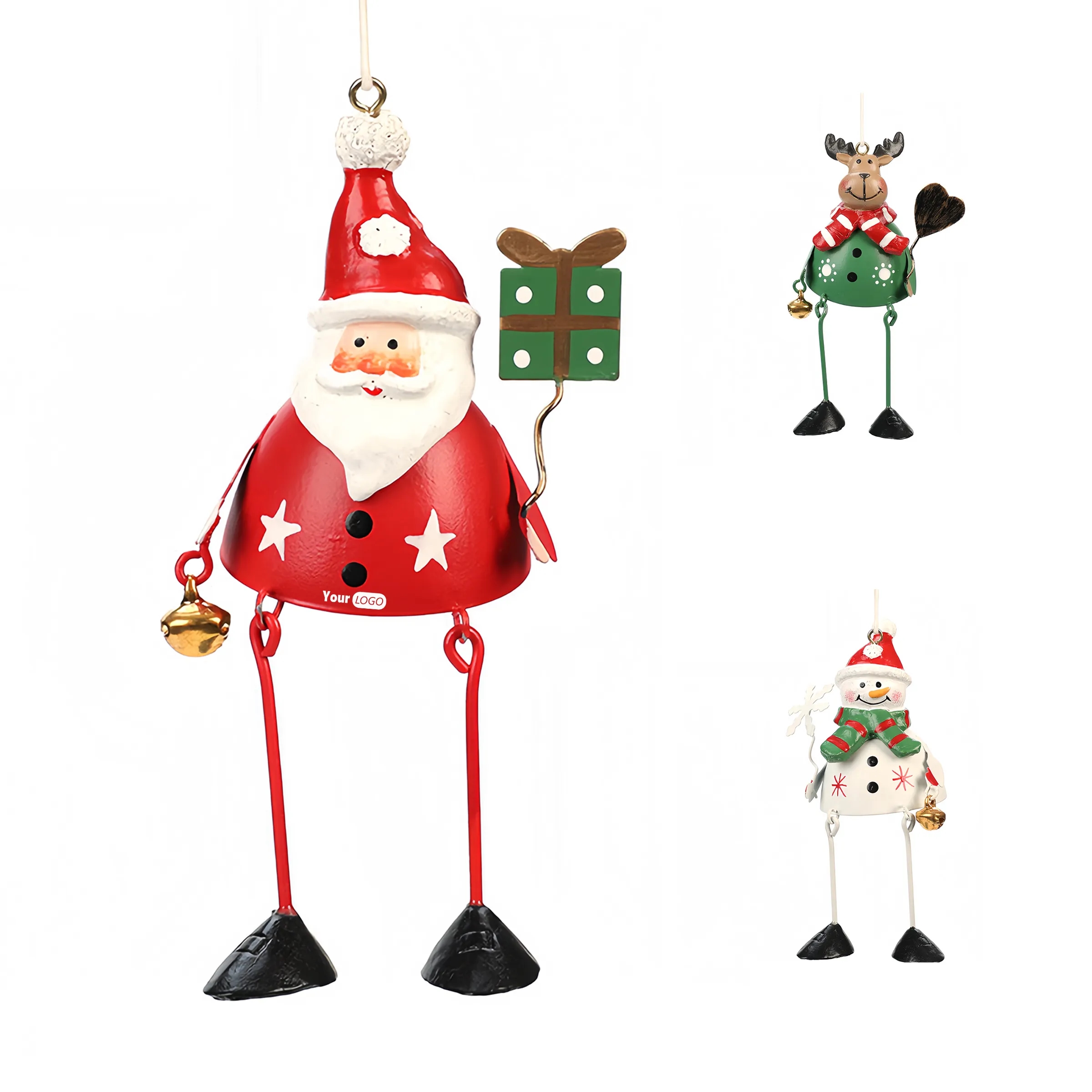 Iron Christmas Tree Santa Claus Ornament 5