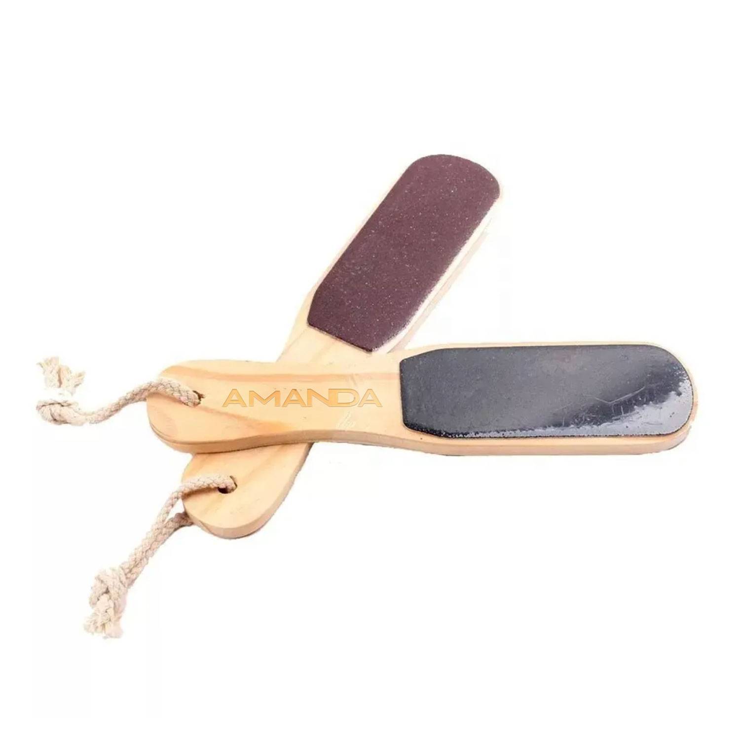 2-Sided Wooden Nail Pedicure Tools Sandpaper Foot File 2