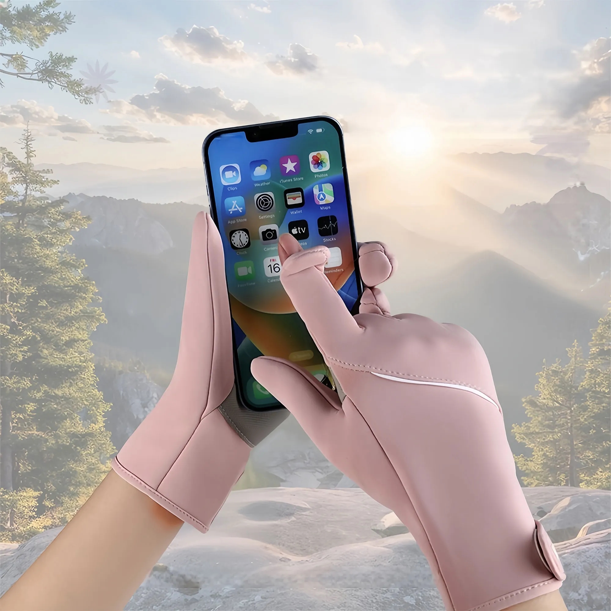Premium Winter Cycling Gloves Warm Fleece Lined Touch Screen 6