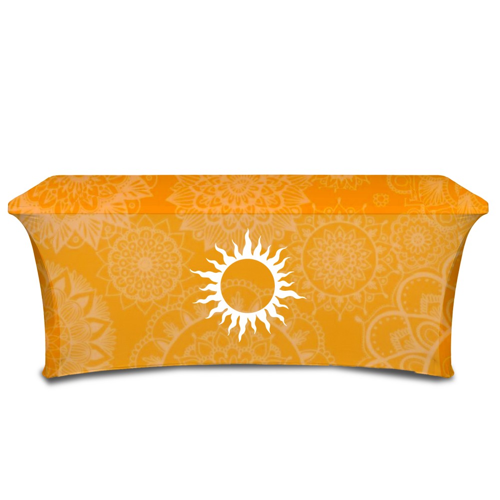 6' Full Color Dye Sublimated Open Back Stretch Table Cover 3