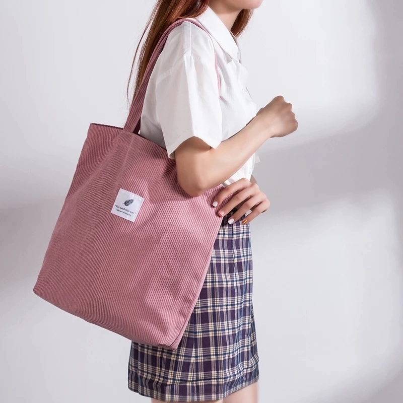 Tote Handbag With Pocket, custom tote bag with logo imprint 21
