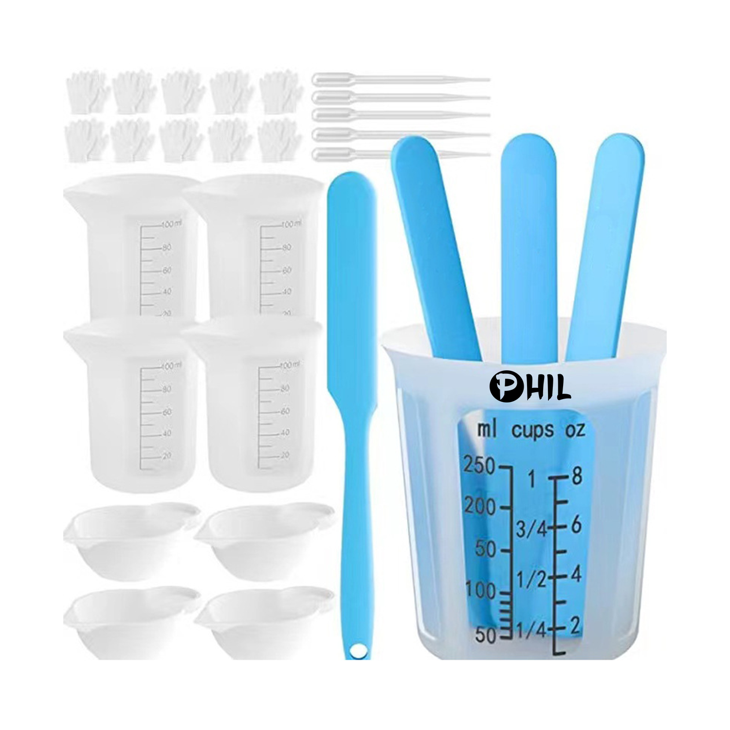 Silicone Measuring Cups Set 4
