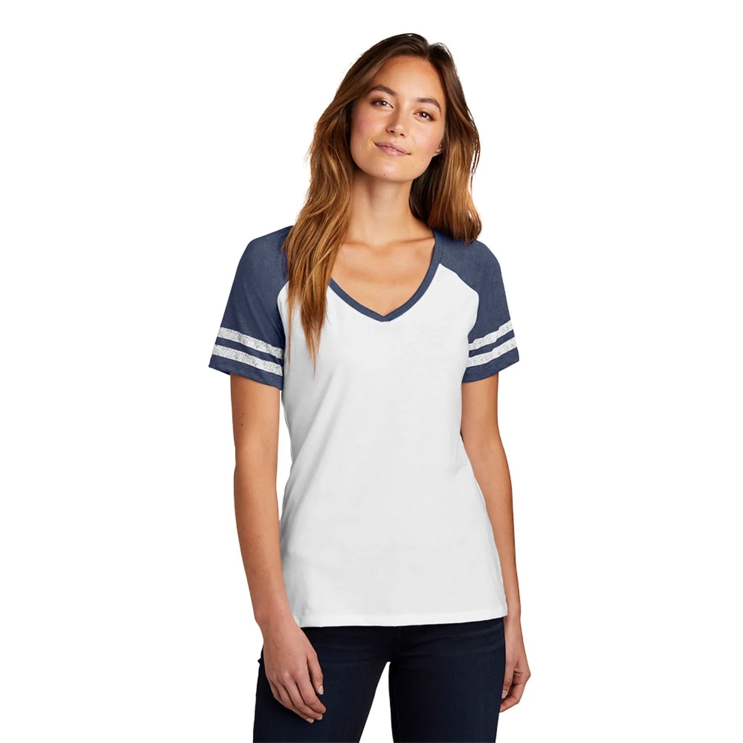 DISTRICT MADE(R) LADIES GAME V-NECK TEE 2