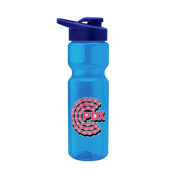 Blazer 28oz Transparent Bike Bottle w/Drink-thru Lid 847