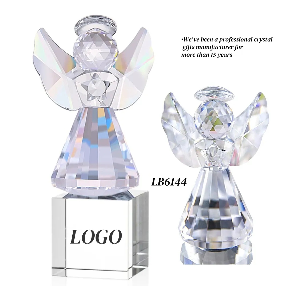 Crystal Angel Figurines Gifts for Christmas Hanging Decor 3