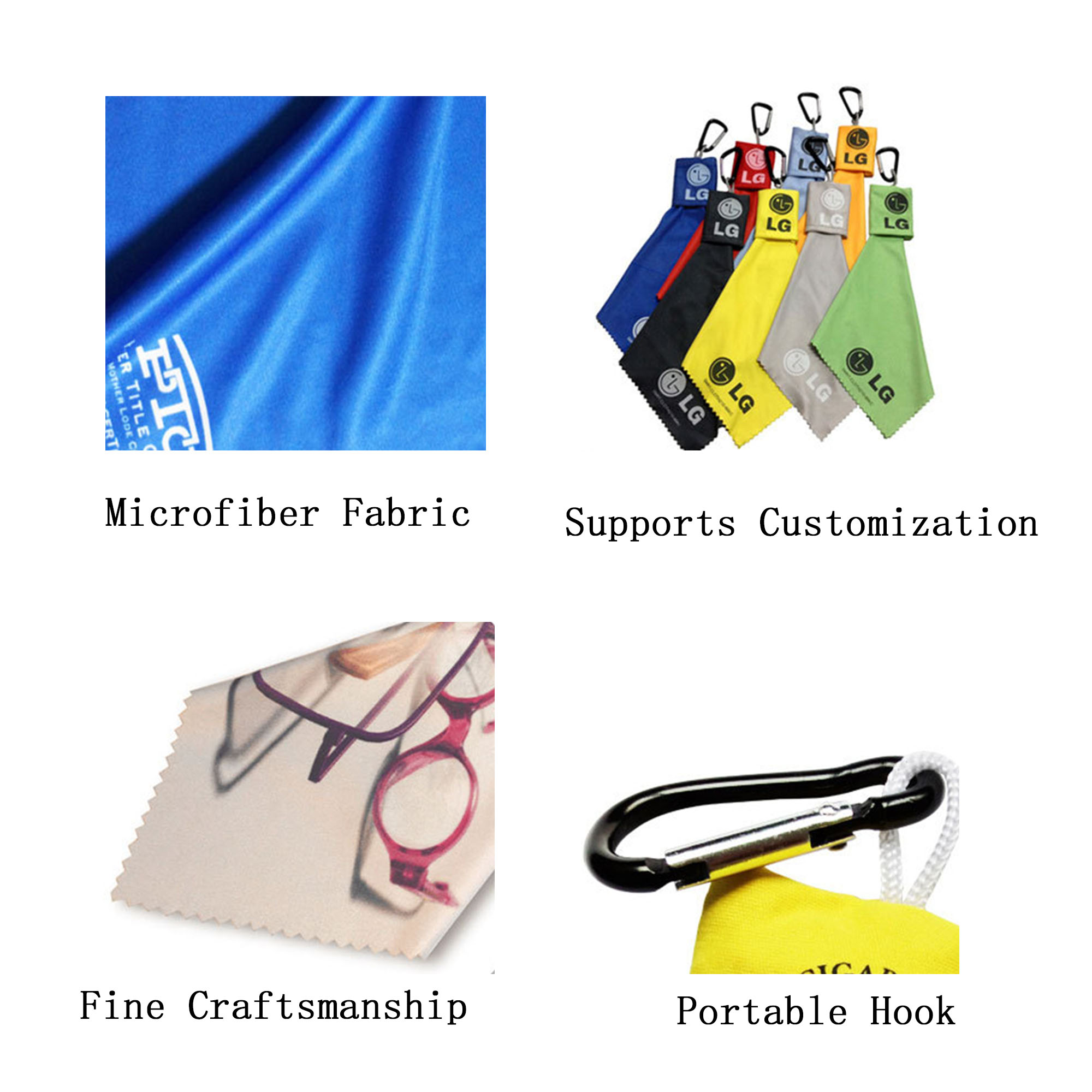 Outdoor Foldable Eyeglass Cloth Keychain 4