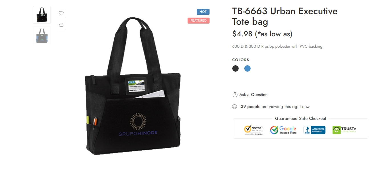 Nylon Casual Tote Bag, custom tote bag with logo imprint 7