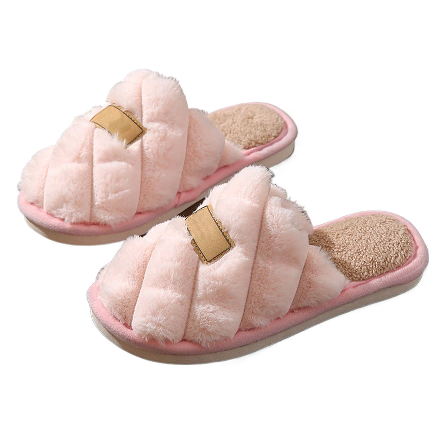 Lightweight Non-Slip Soft Warm Women Indoor Plush Slippers 3
