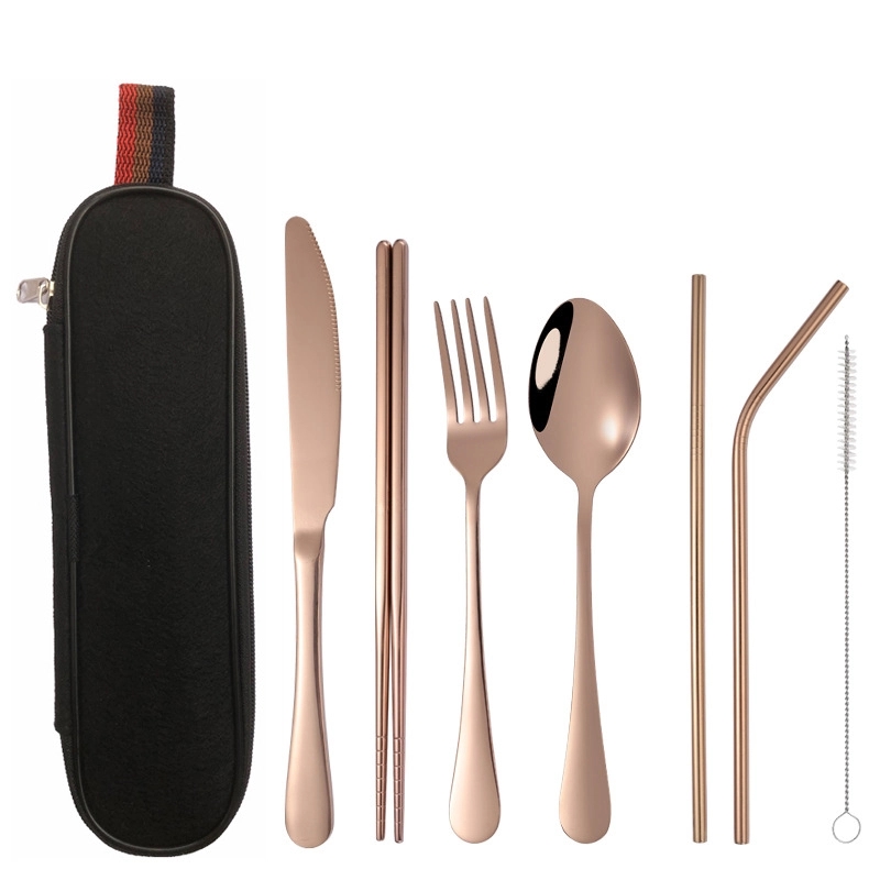 Reusable Stainless Steel Cutlery Set With Case 8