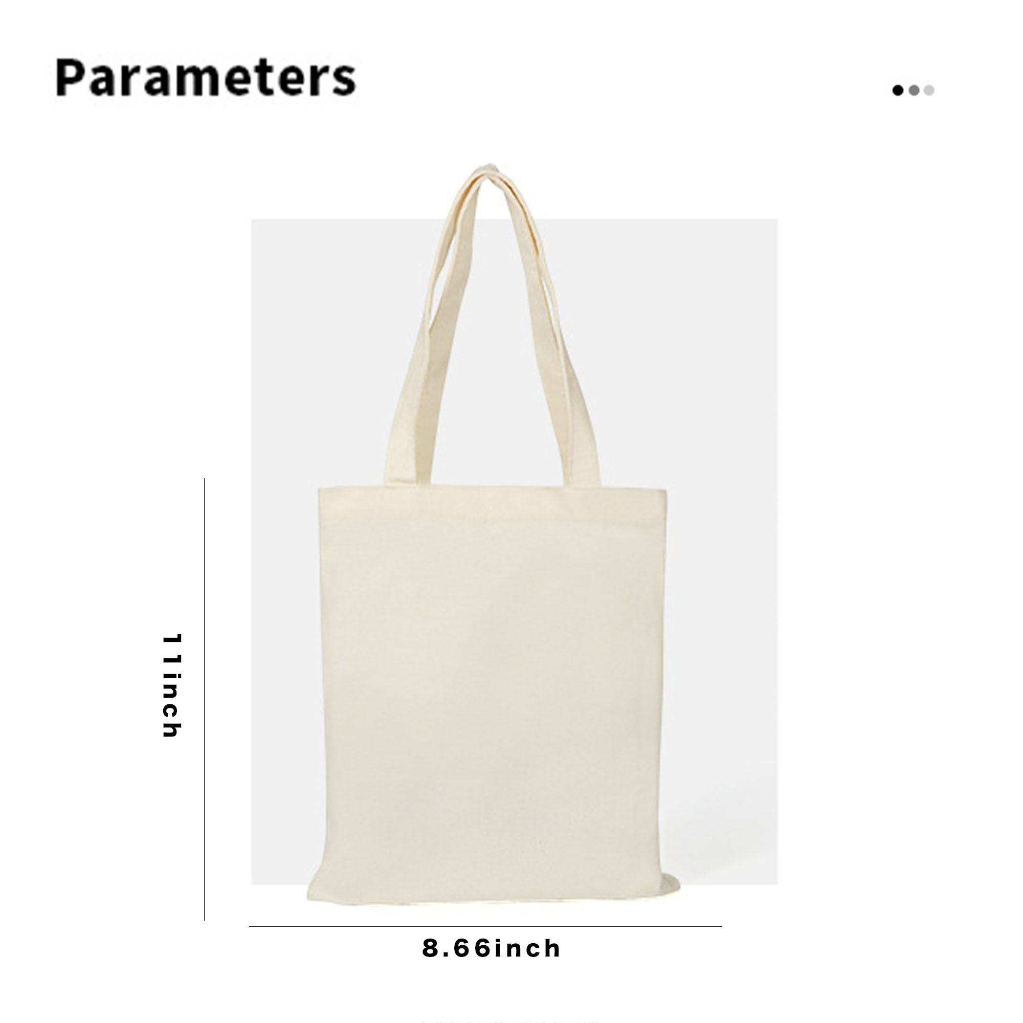 Portable Hand-Held Canvas Bag, custom tote bag with logo imprint 2