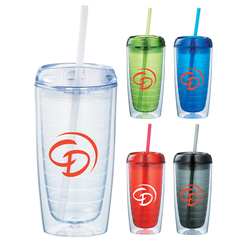 Double Wall Tumbler with Lid and Straw 5
