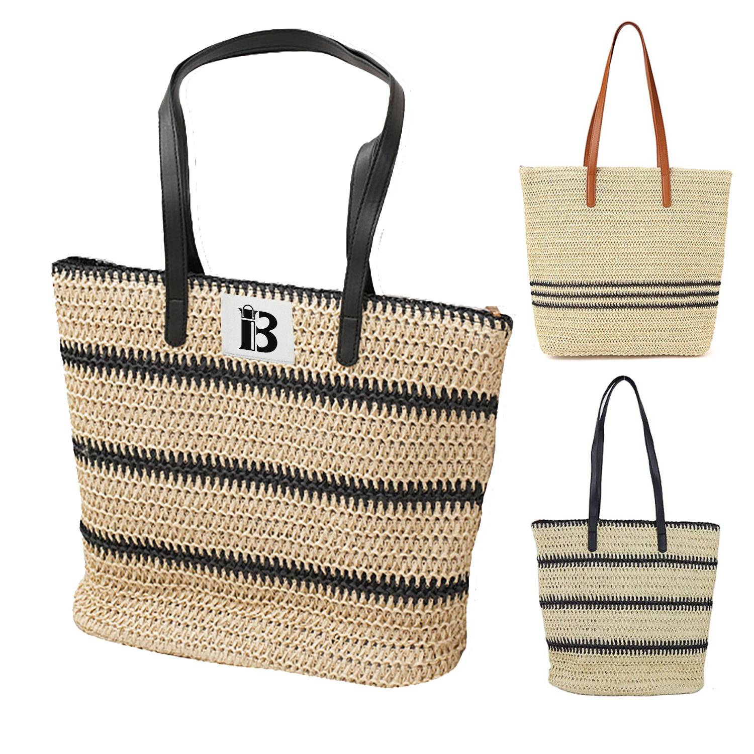 Large Capacity Woven Tote Bag, custom tote bag with logo imprint 2